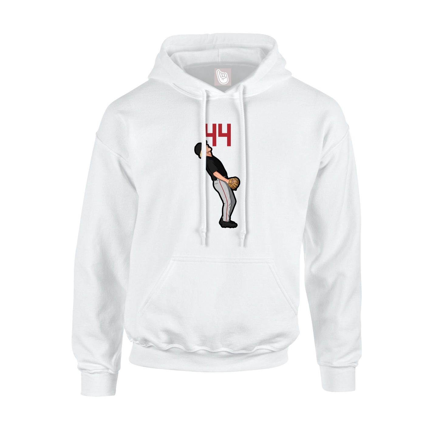 Hoodie — Number Top in White