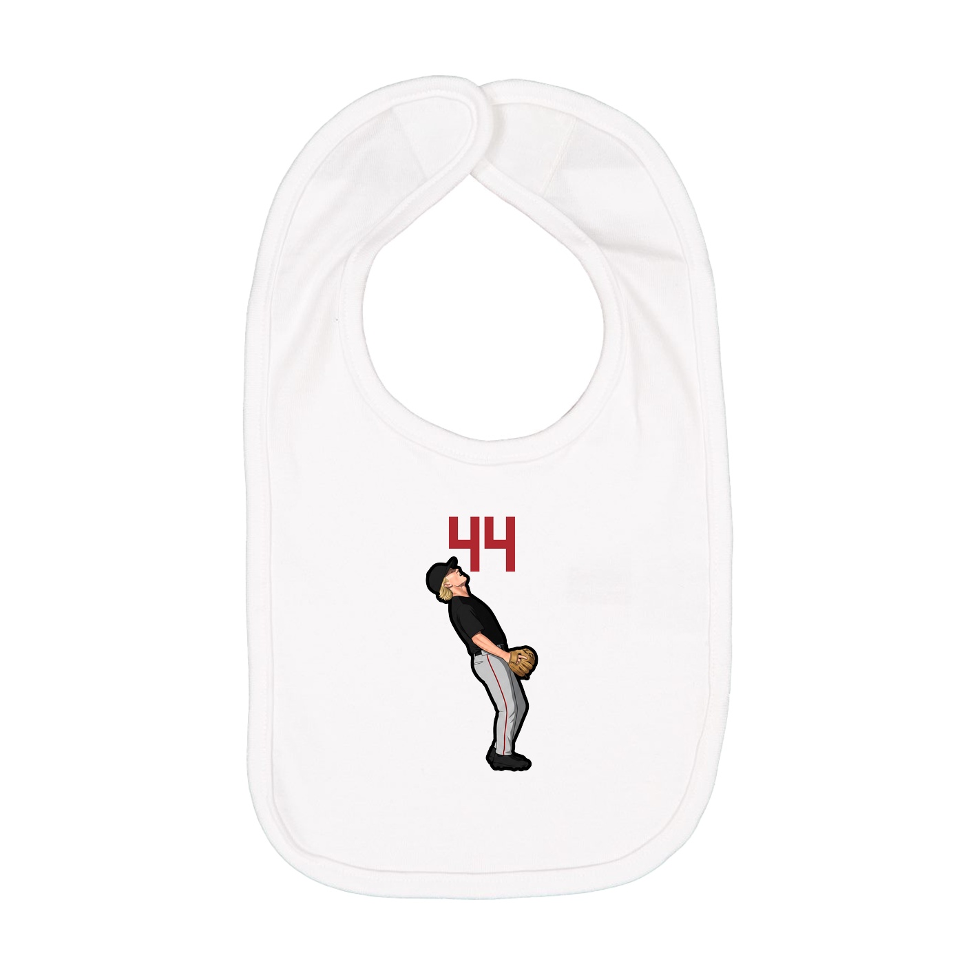 Infant Bib — Number Top in White