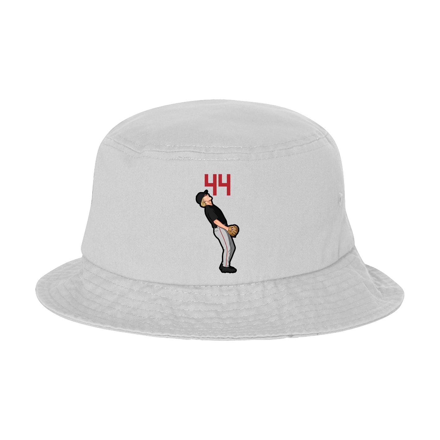 Bucket Cap — Number Top in White
