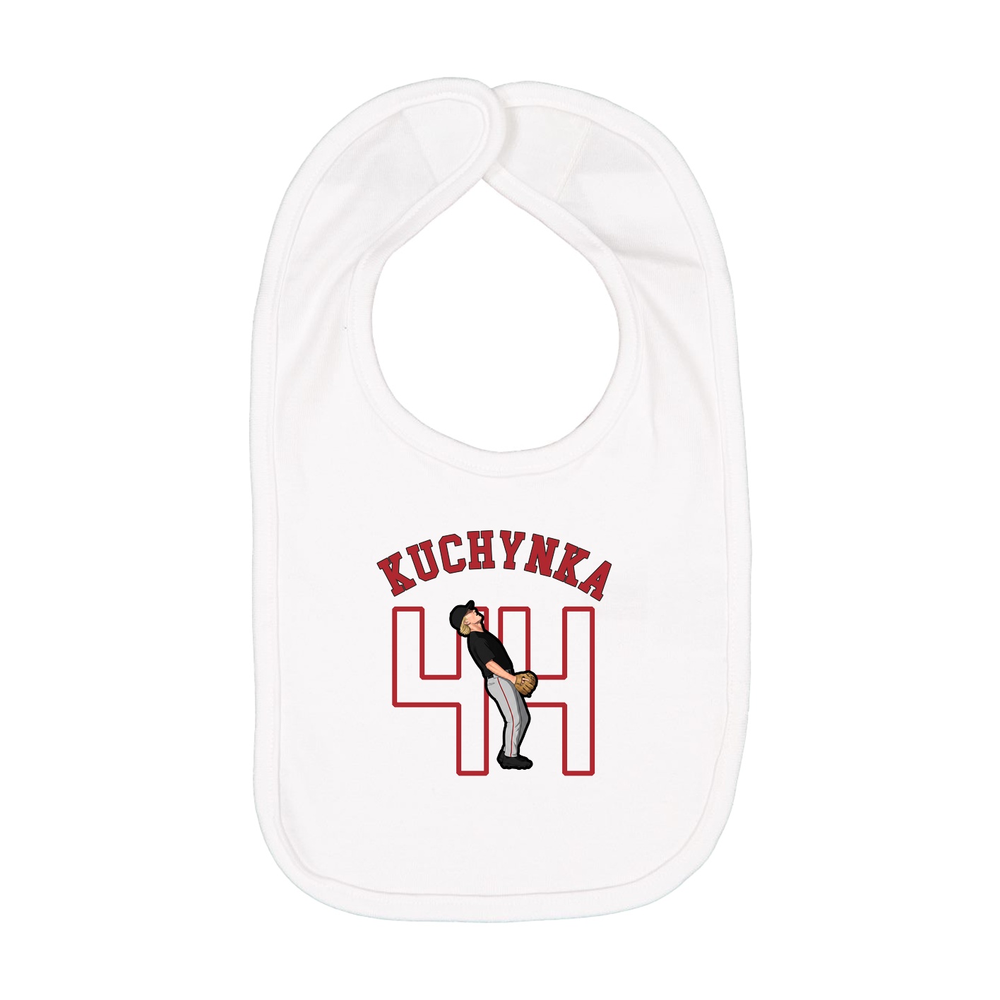 Infant Bib — Shirsey Arch in White