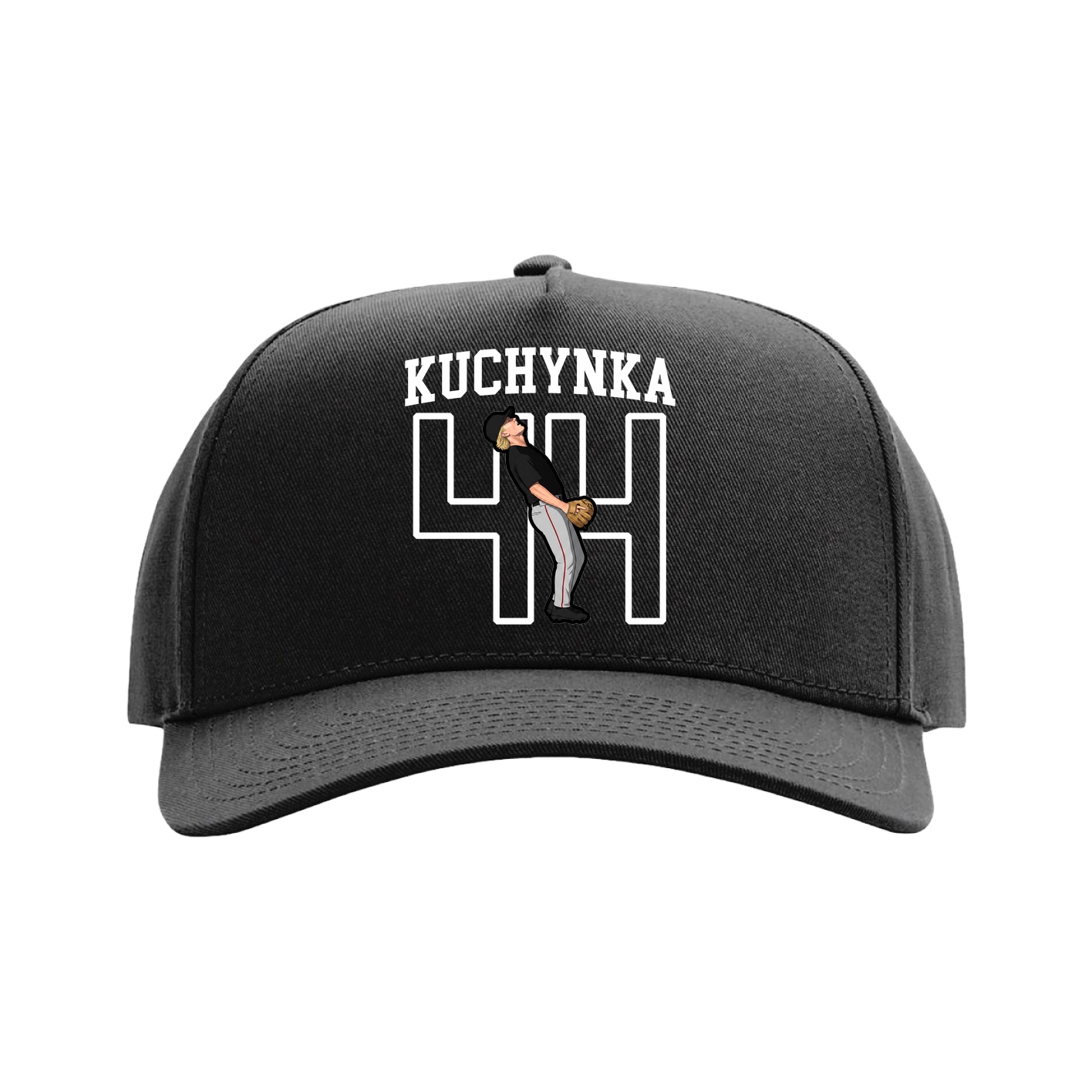Full Fabric Five-Panel Champ Cap — Shirsey in Black