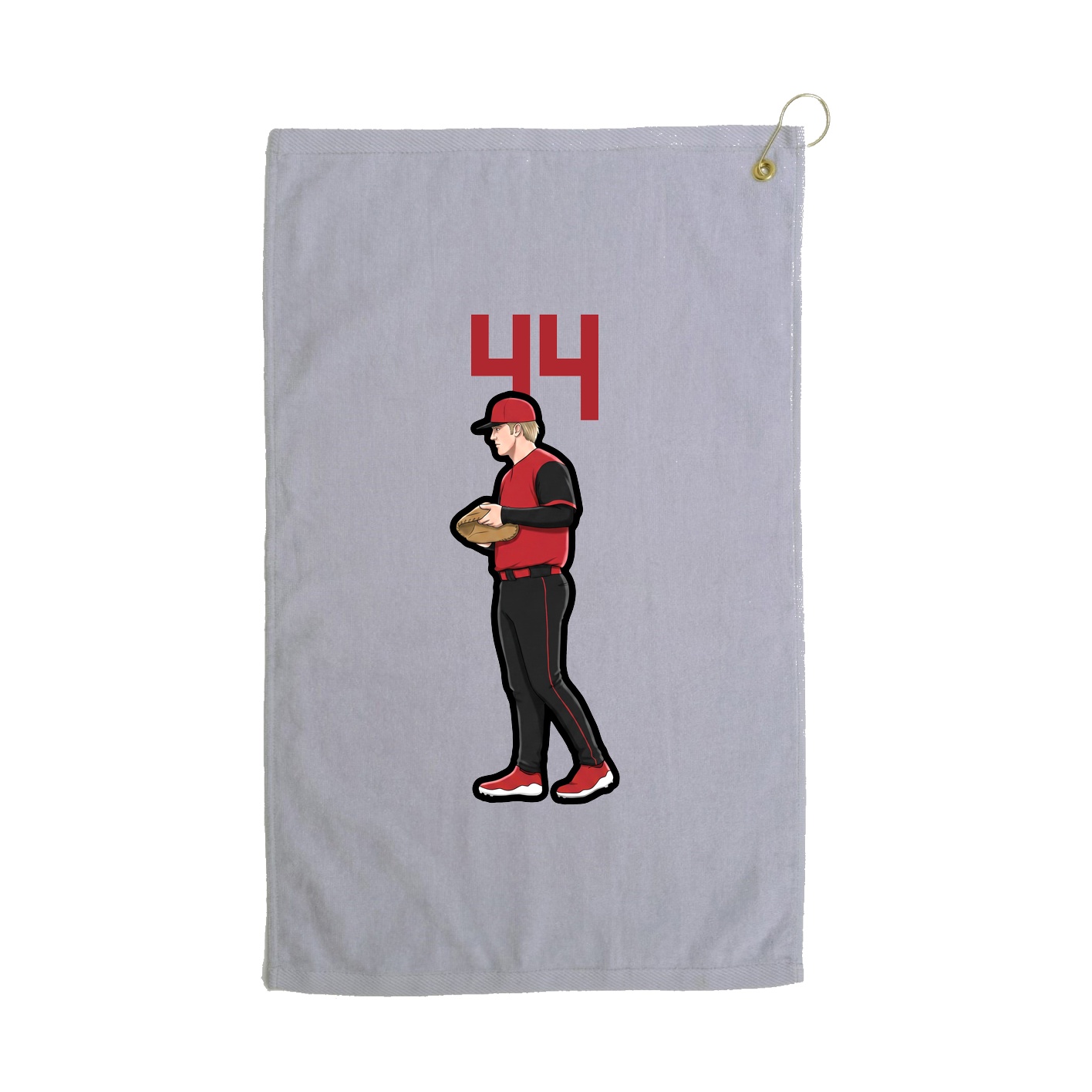 Golf Towel — Number Top in Grey