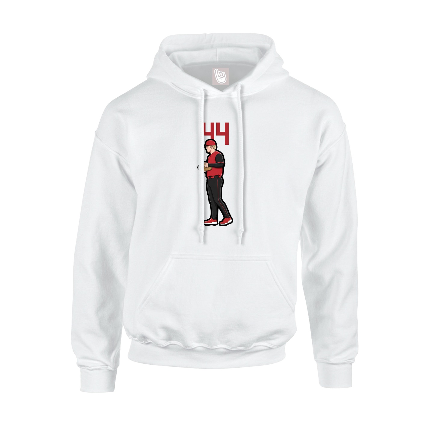 Youth Hoodie — Number Top in White