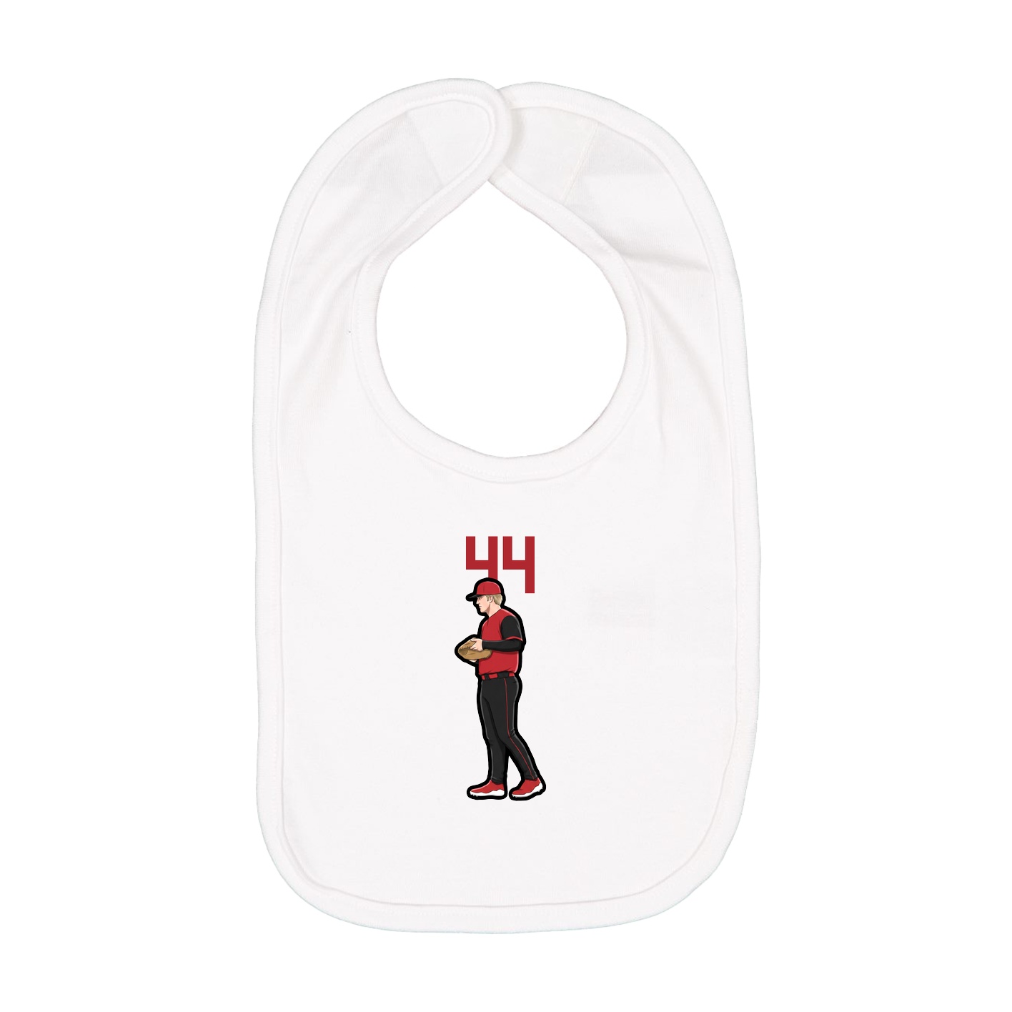 Infant Bib — Number Top in White