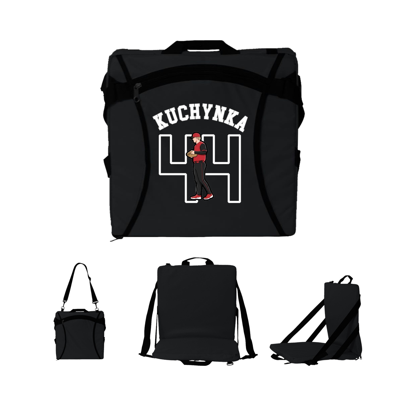 Folding Stadium Seat — Shirsey Arch in Black