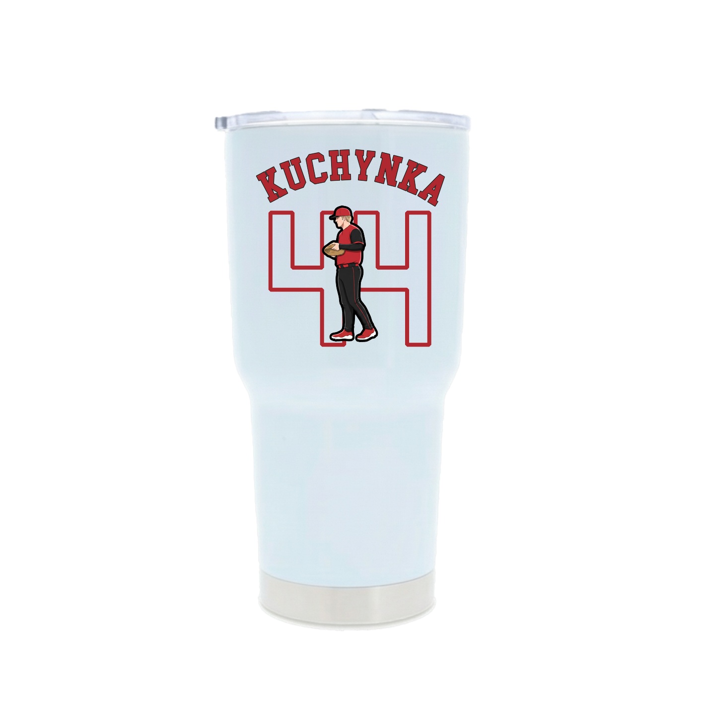 30oz Stainless Steel Tumbler — Shirsey Arch in White