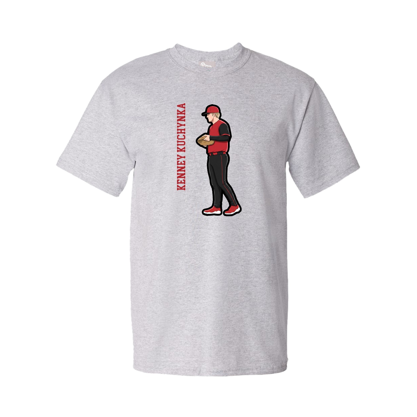 Tee — Name Vertical in Grey