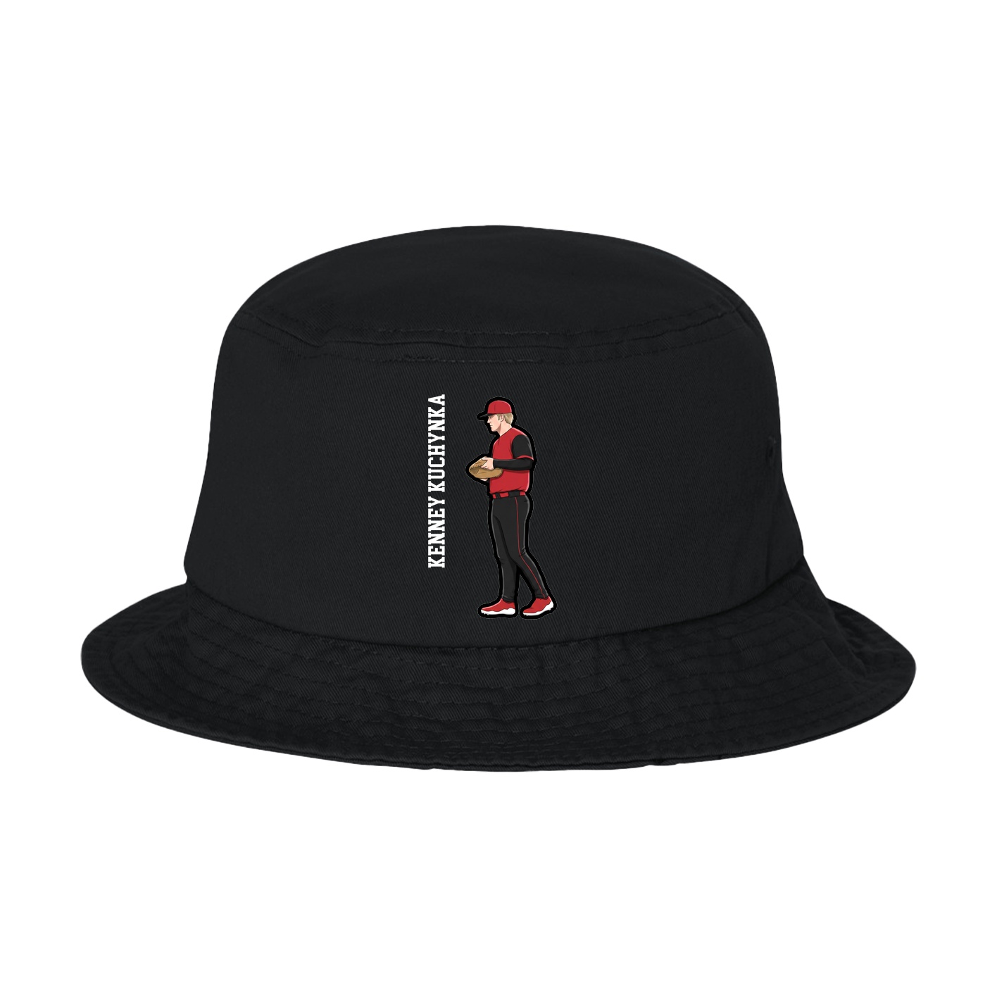 Bucket Cap — Name Vertical in Black