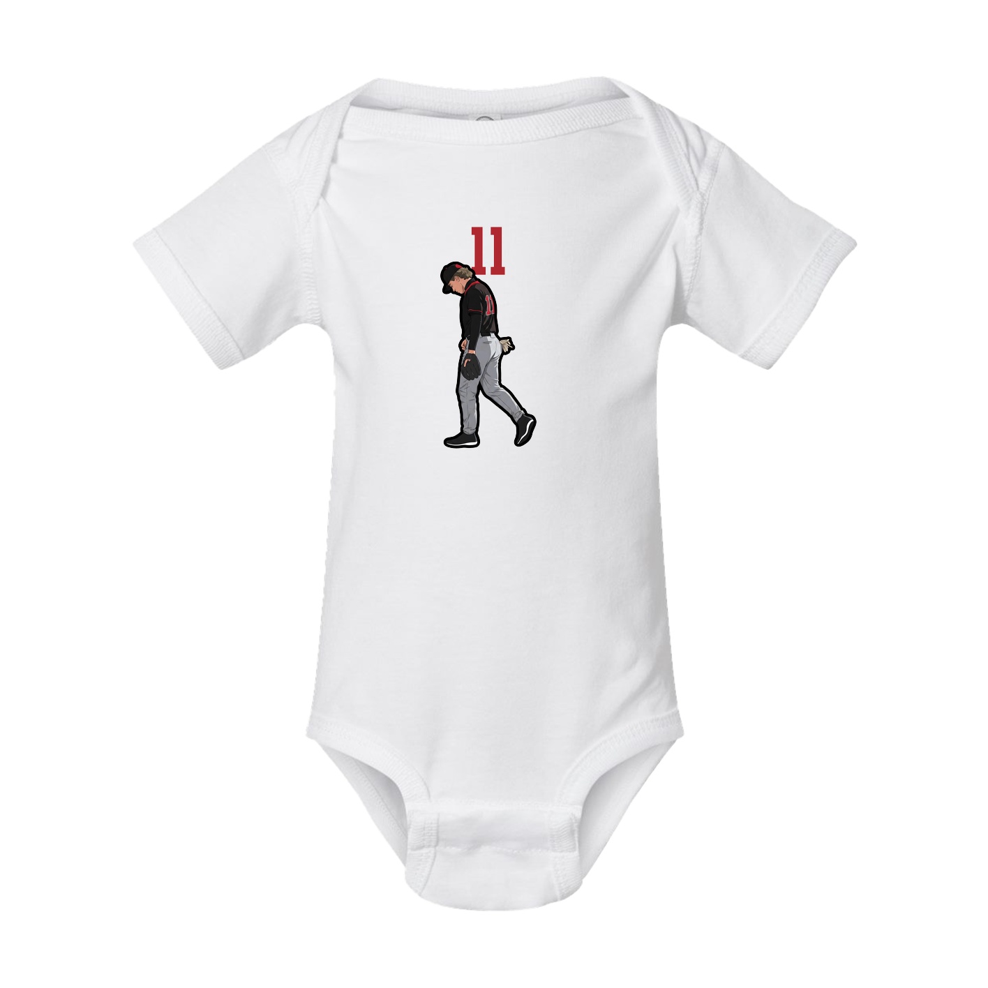 Baby Onesie — Number Top in White