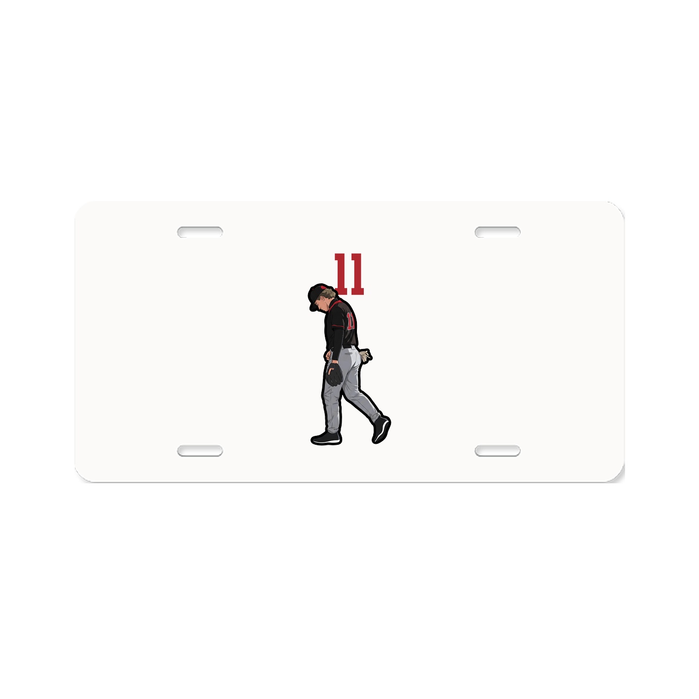 License Plate — Number Top in Classic