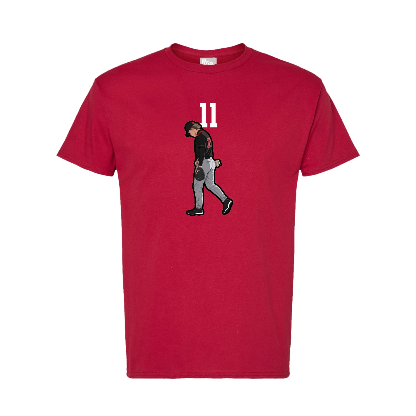 Tee — Number Top in Crimson