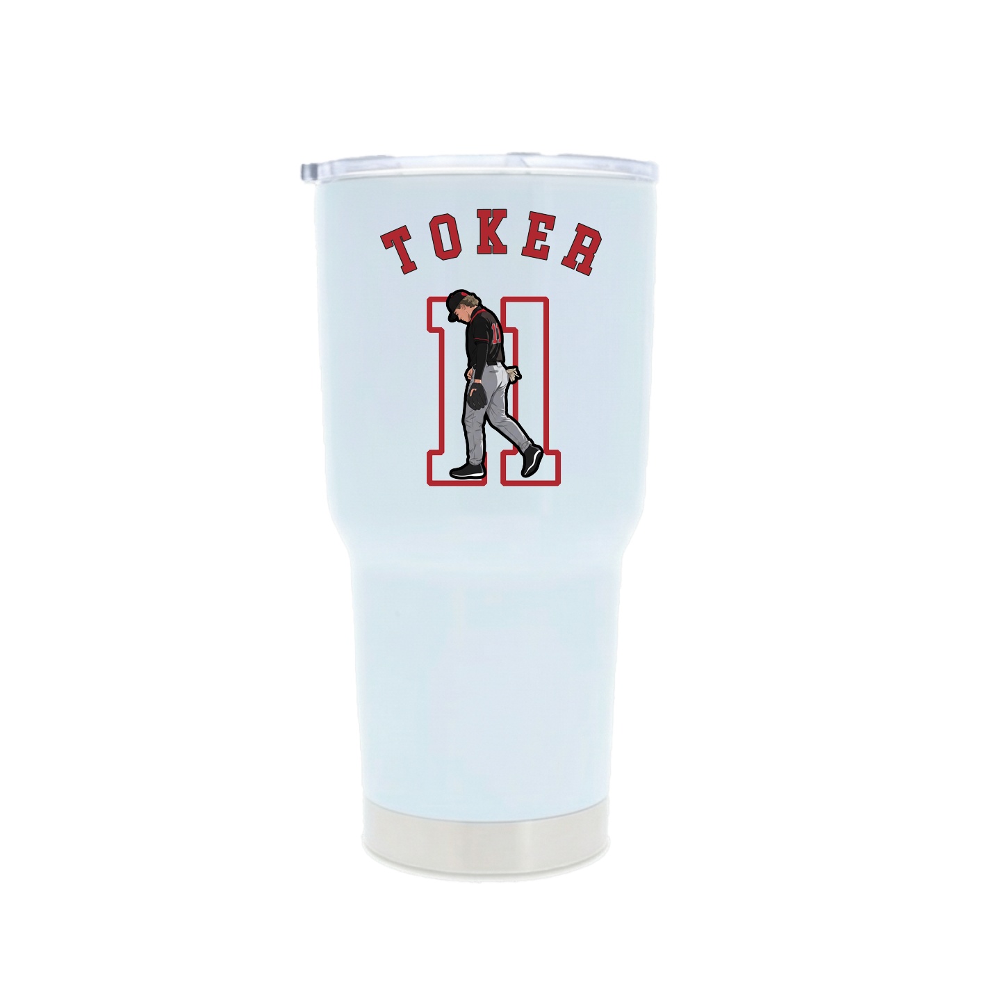 30oz Stainless Steel Tumbler — Shirsey Arch in White