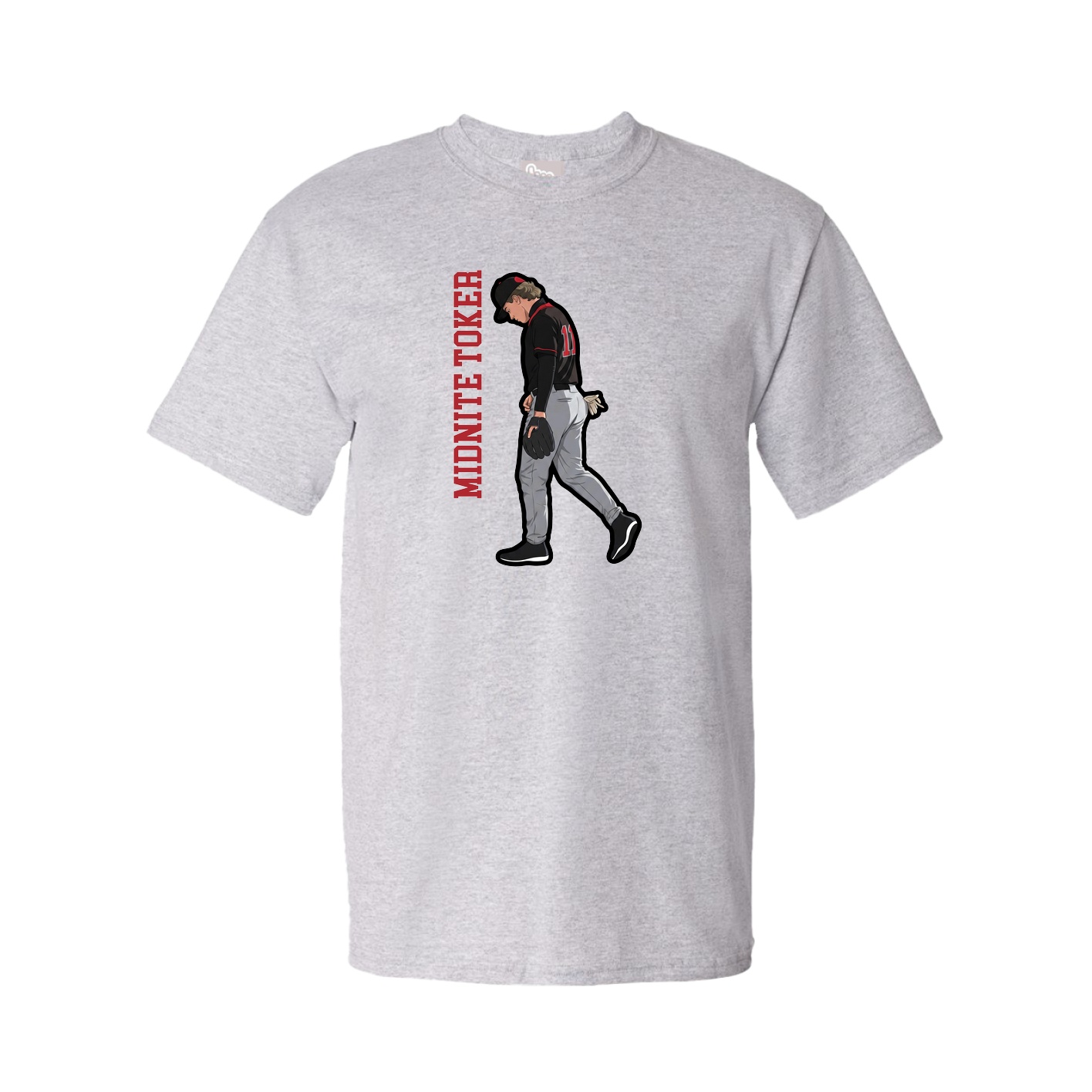 Youth Tee — Name Vertical in Grey