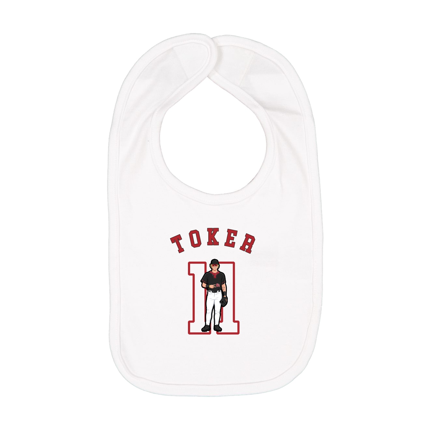 Infant Bib — Shirsey Arch in White