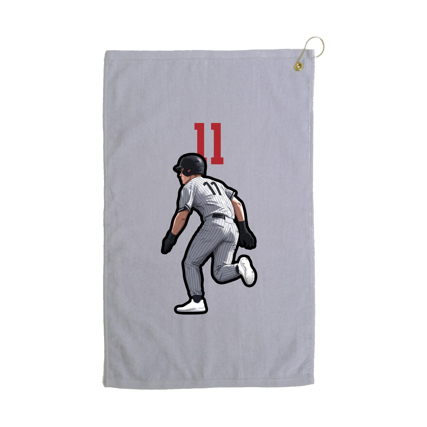 Golf Towel — Number Top in Grey