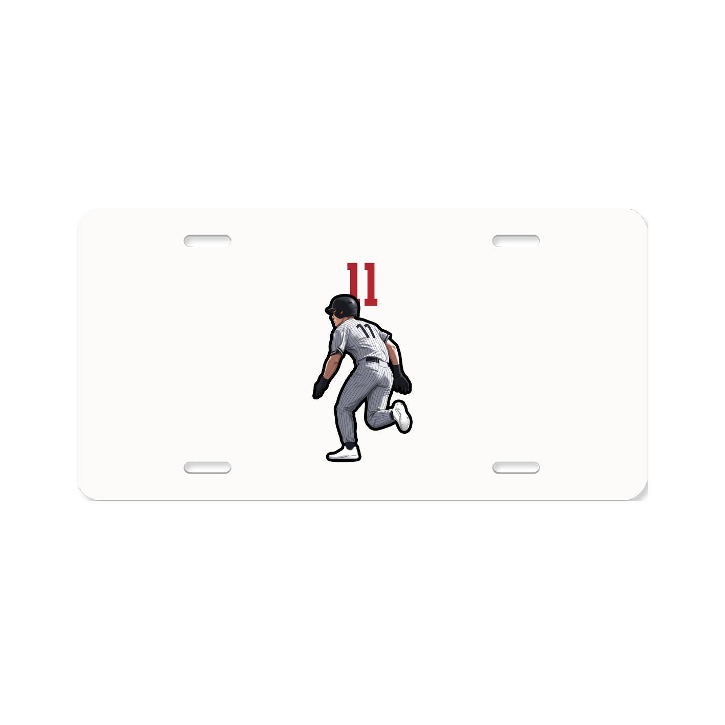 License Plate — Number Top in Classic