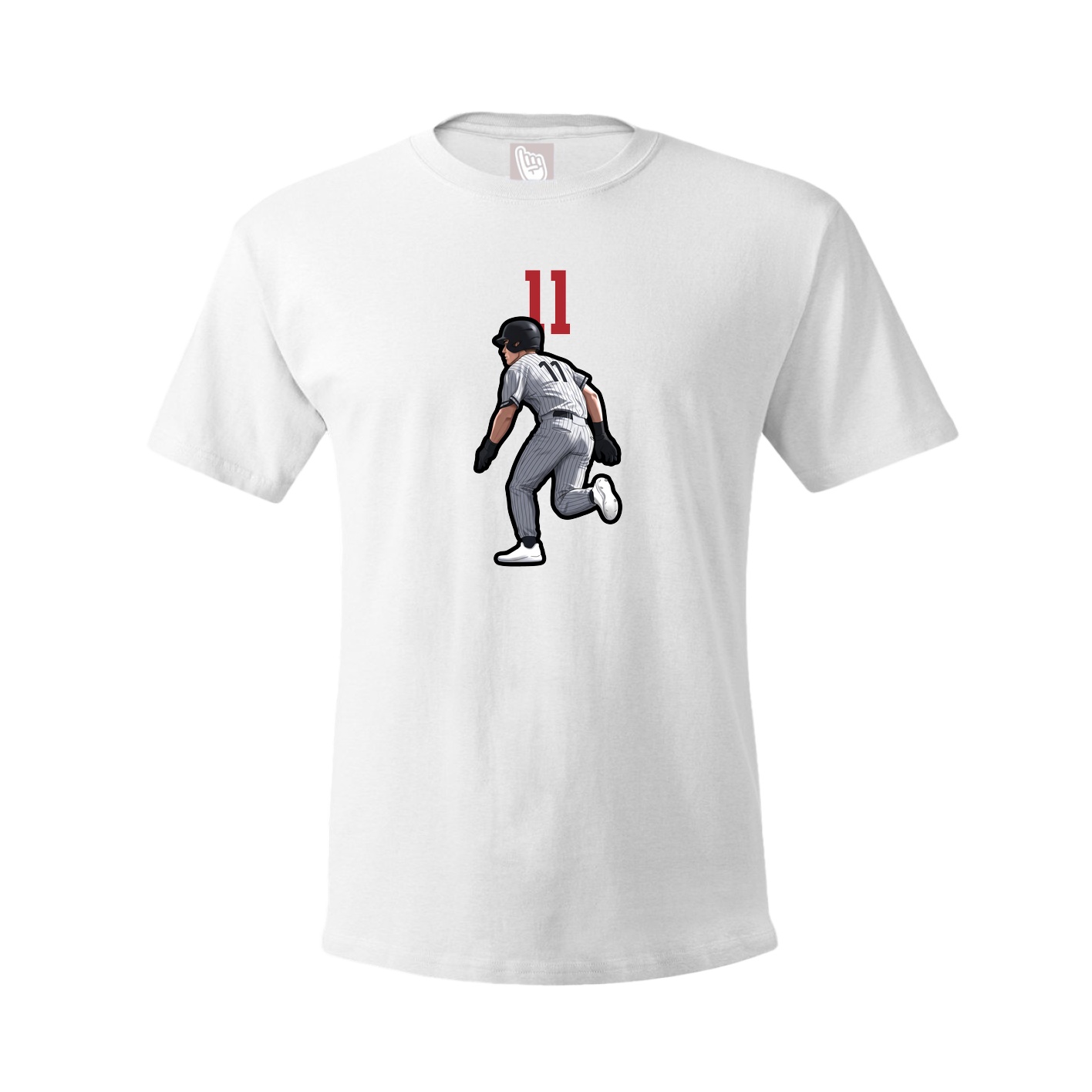 Youth Tee — Number Top in White