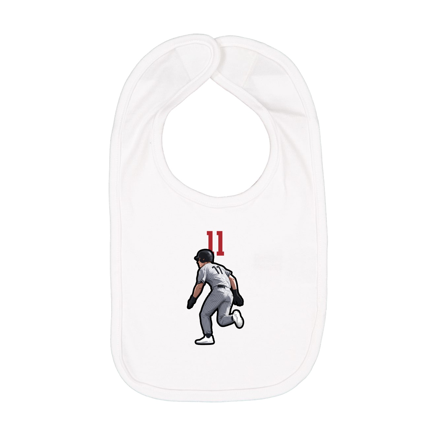 Infant Bib — Number Top in White