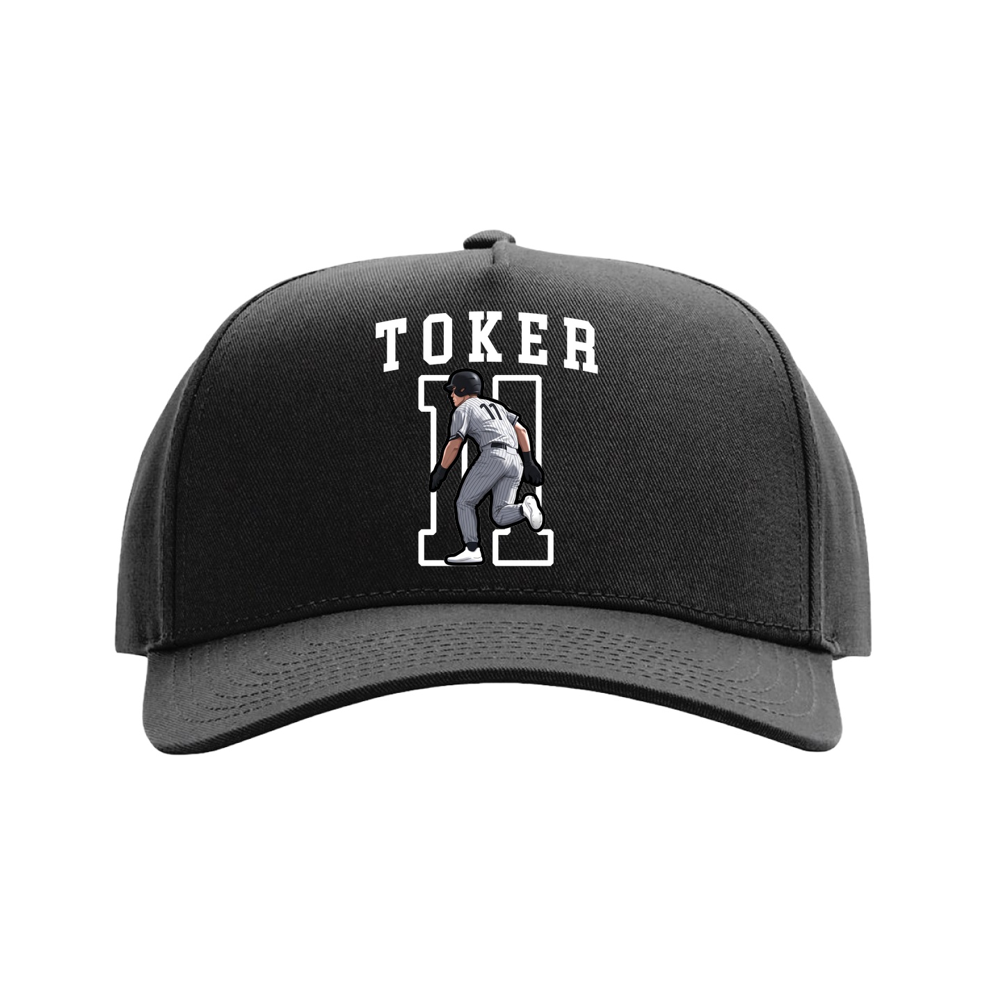 Full Fabric Five-Panel Champ Cap — Shirsey in Black
