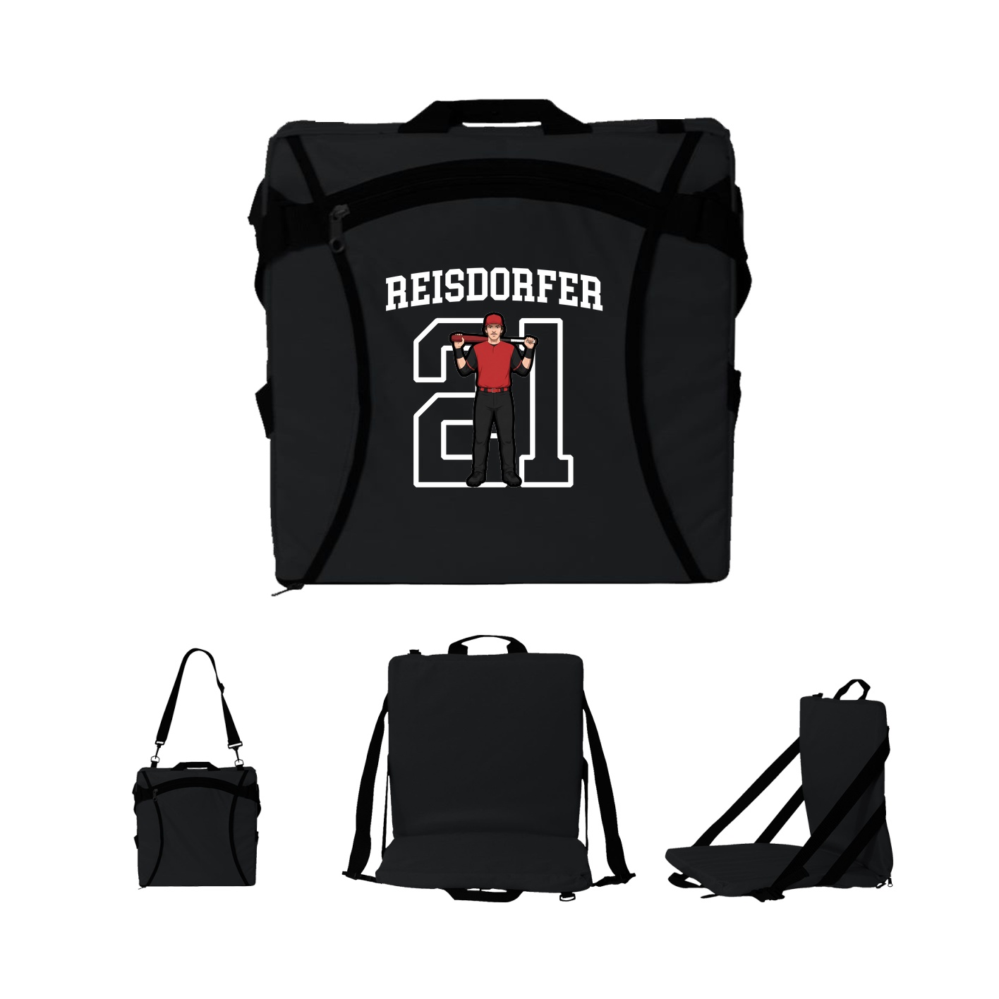 Folding Stadium Seat — Shirsey in Black