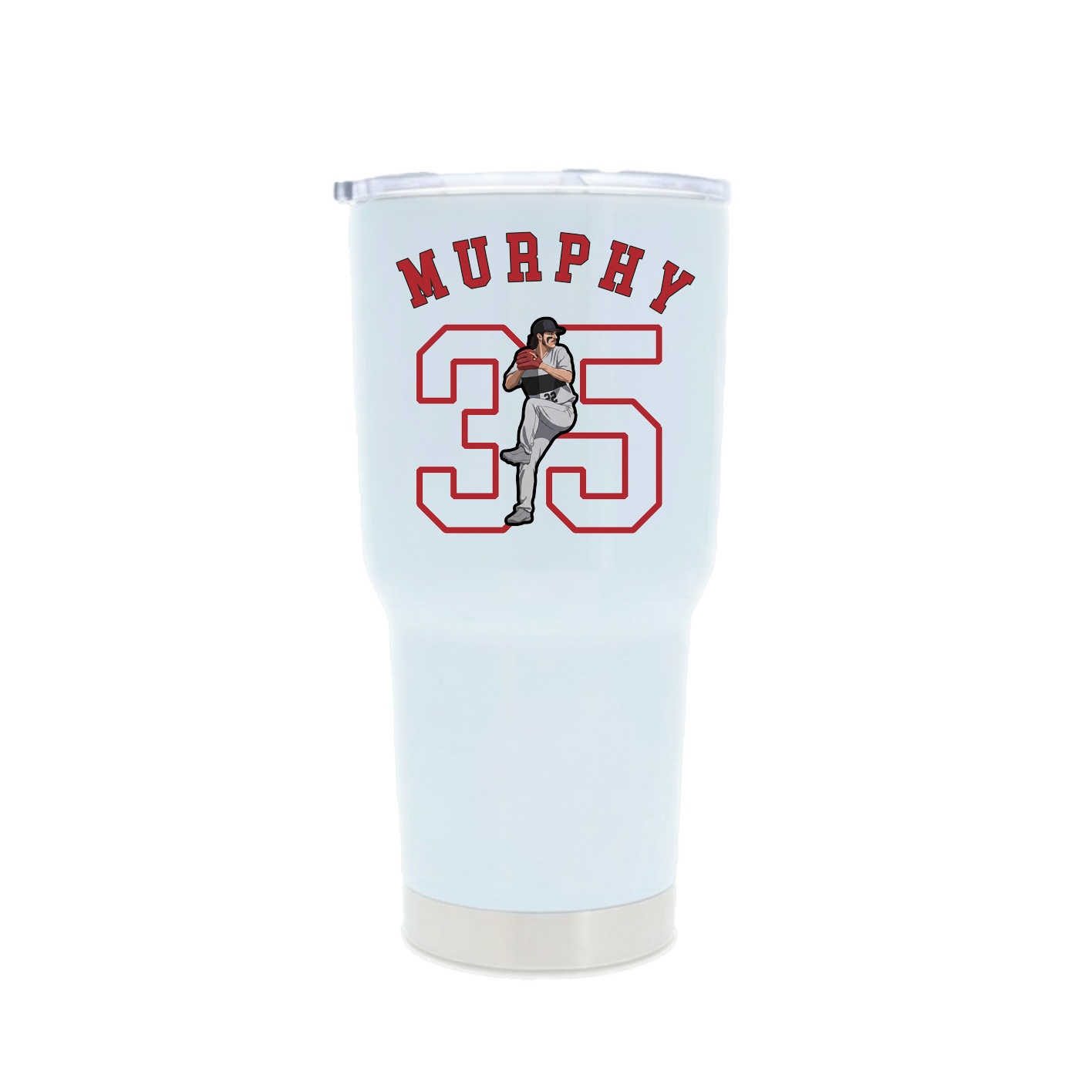30oz Stainless Steel Tumbler — Shirsey Arch in White