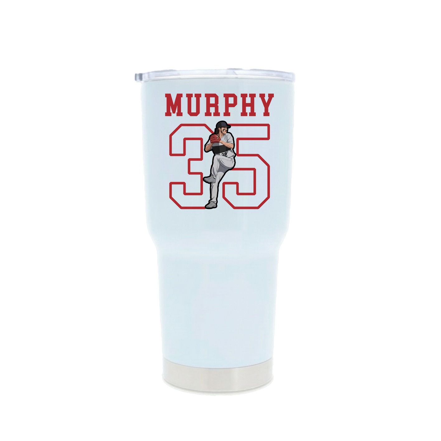 30oz Stainless Steel Tumbler — Shirsey in White
