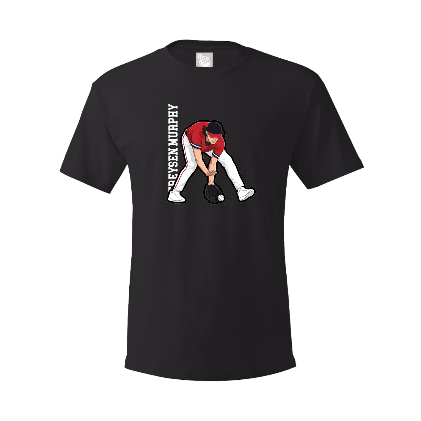Tee — Name Vertical in Black