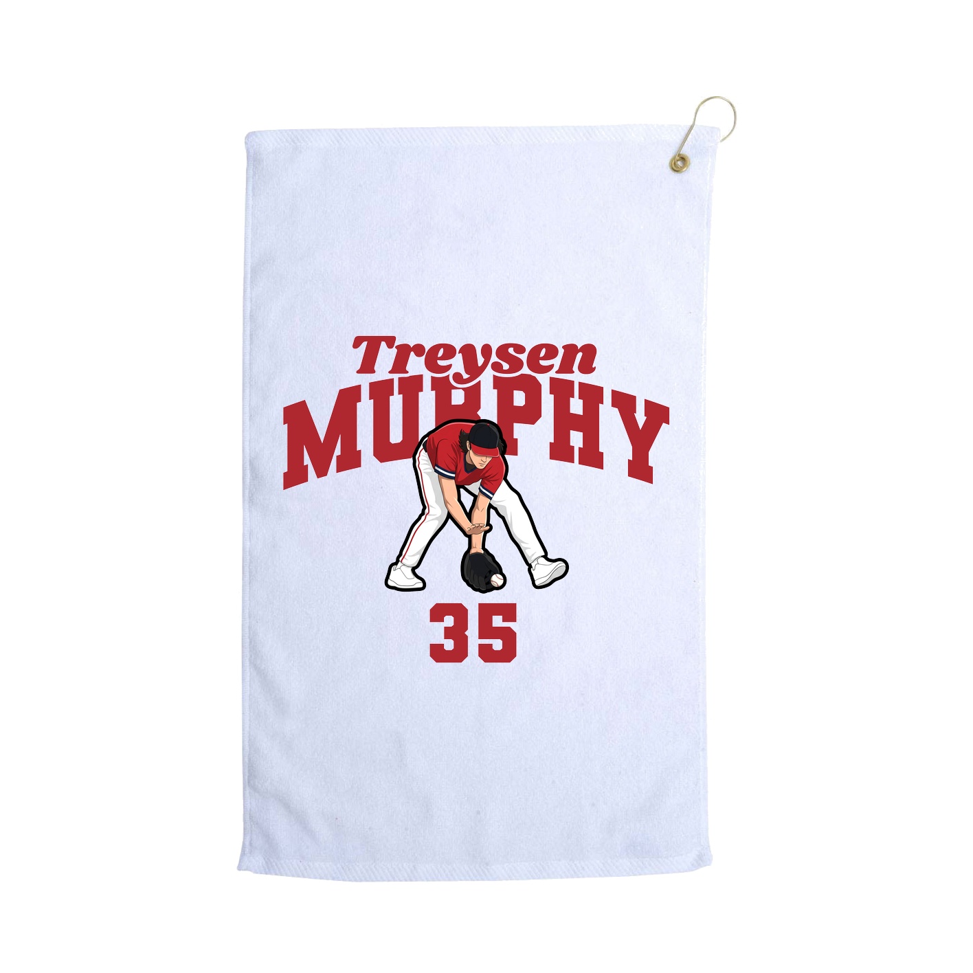 Golf Towel — Signature Arch in White