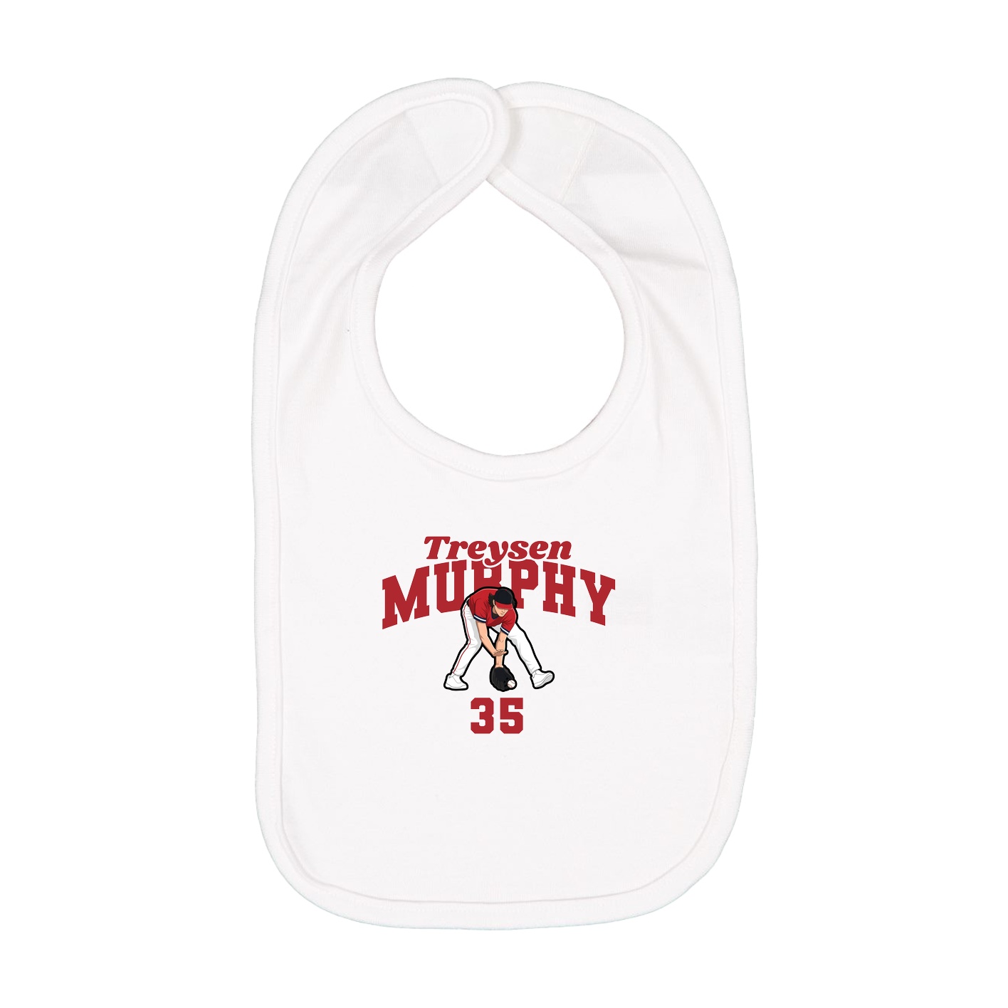 Infant Bib — Signature Arch in White