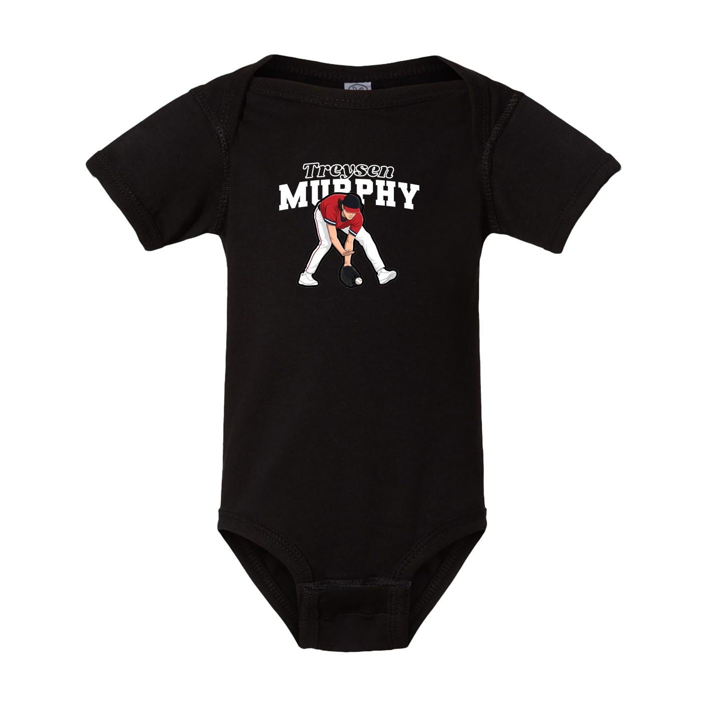 Baby Onesie — Name Arch in Black