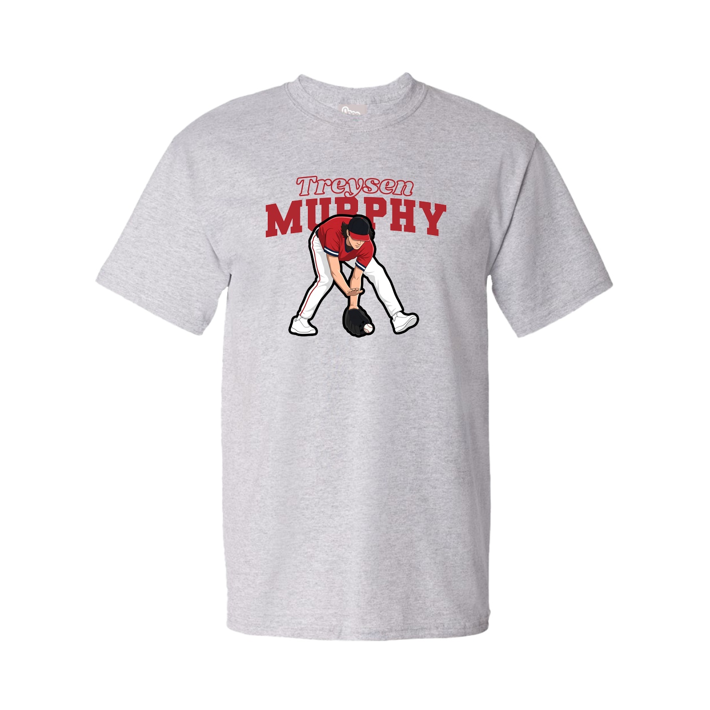 Youth Tee — Name Arch in Grey