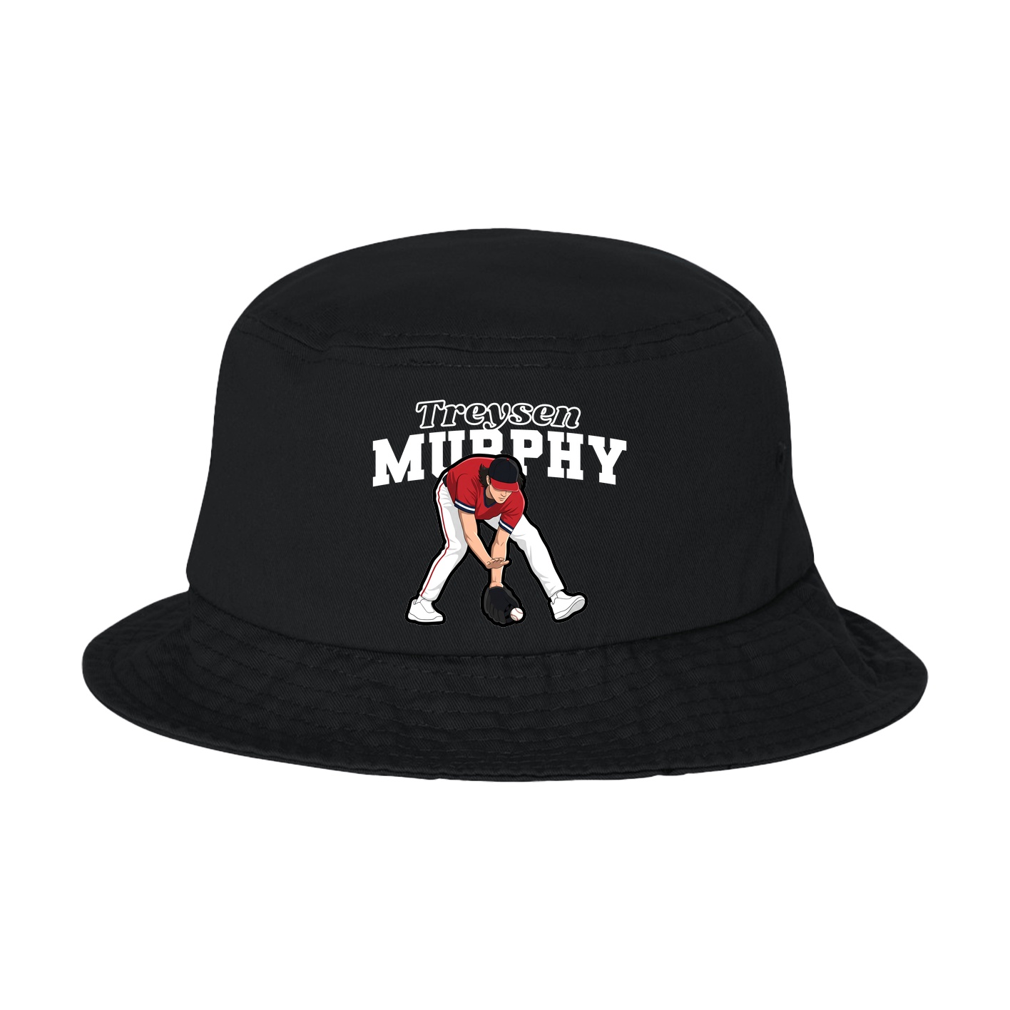 Bucket Cap — Name Arch in Black