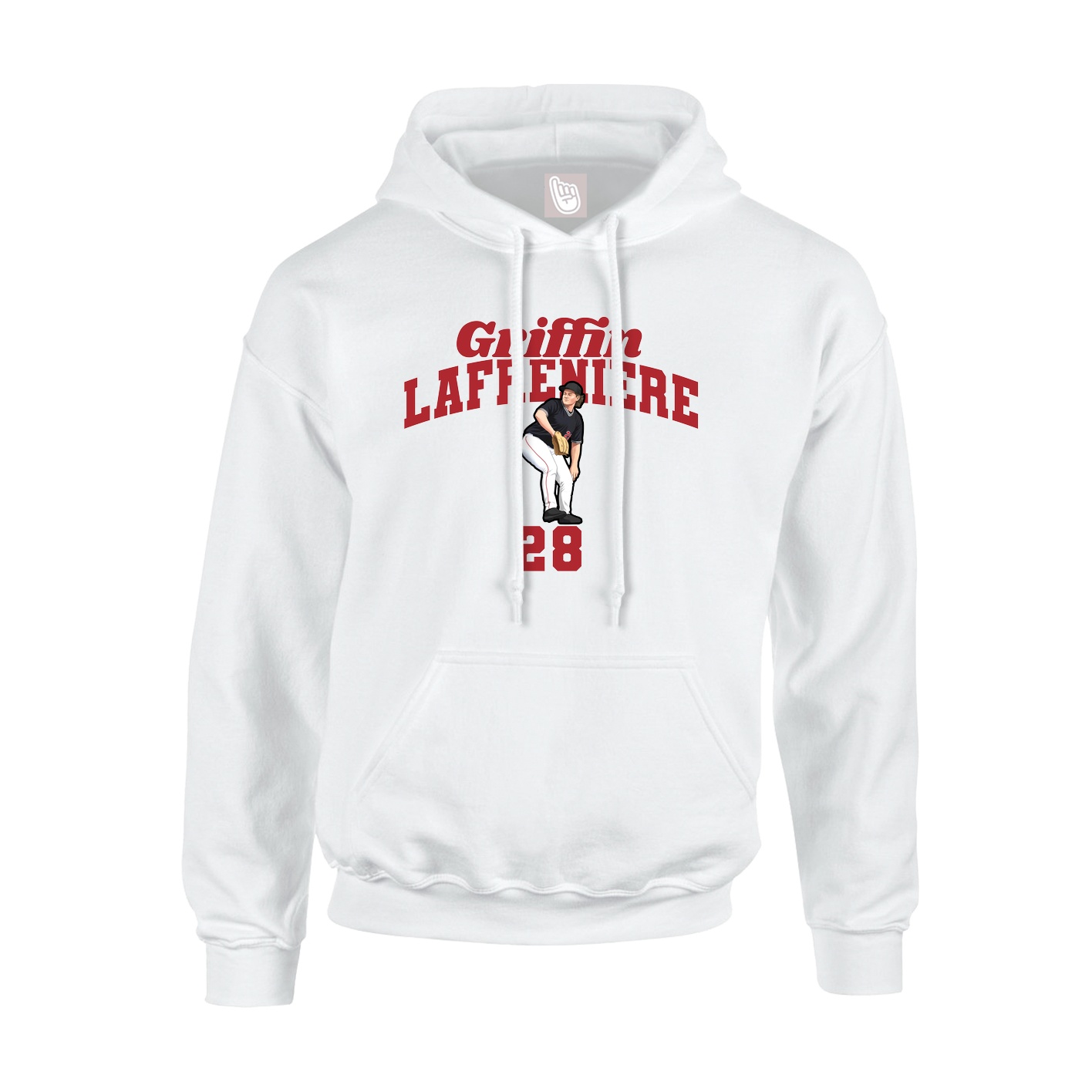 Hoodie — Signature Arch in White