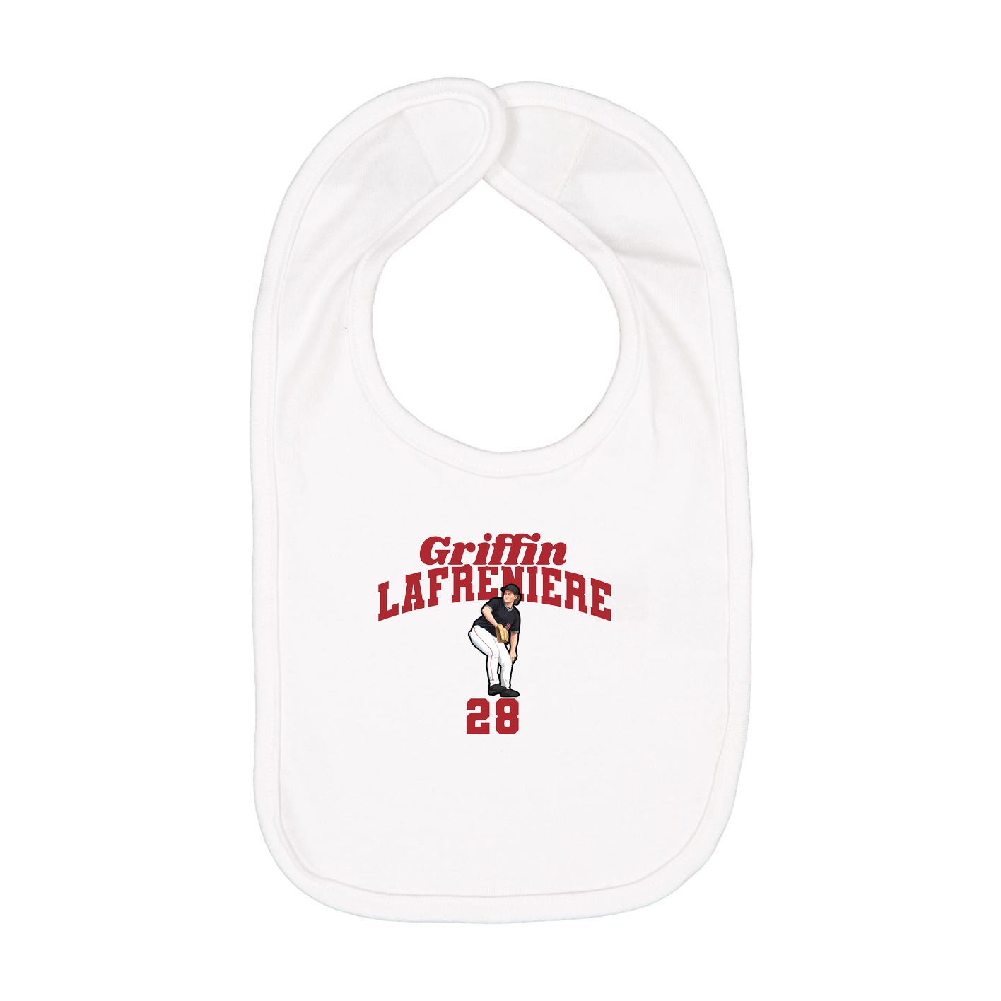 Infant Bib — Signature Arch in White