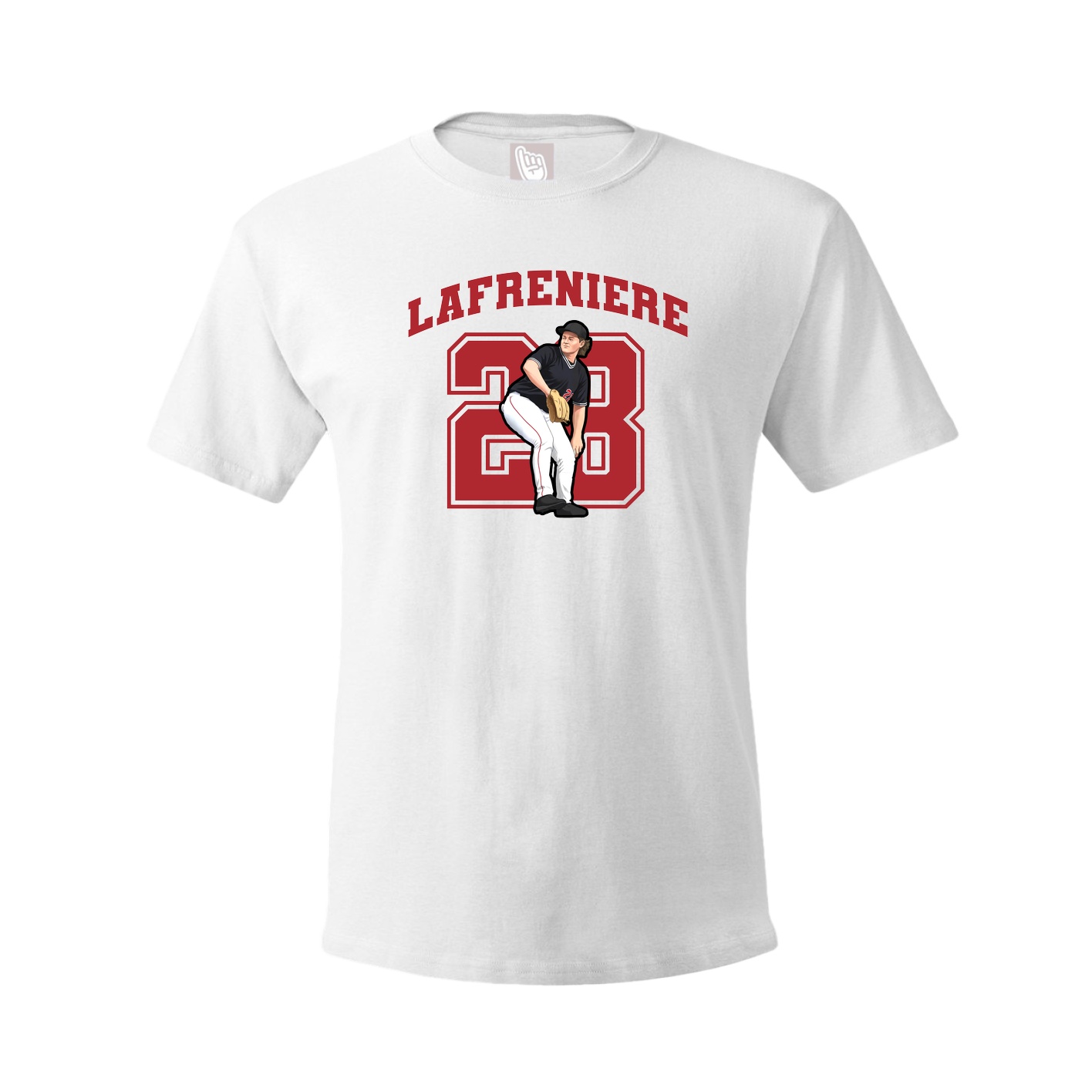 Youth Tee — Number in White