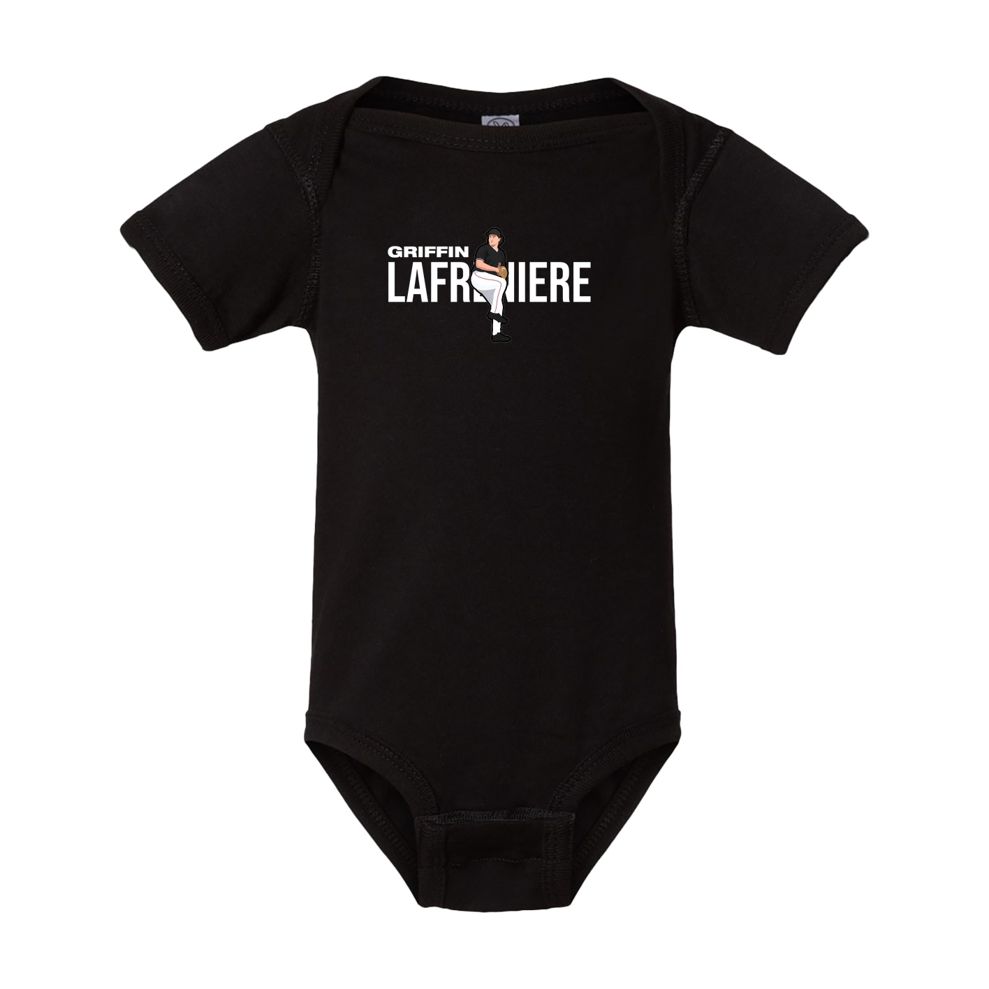 Baby Onesie — Player Name in Black