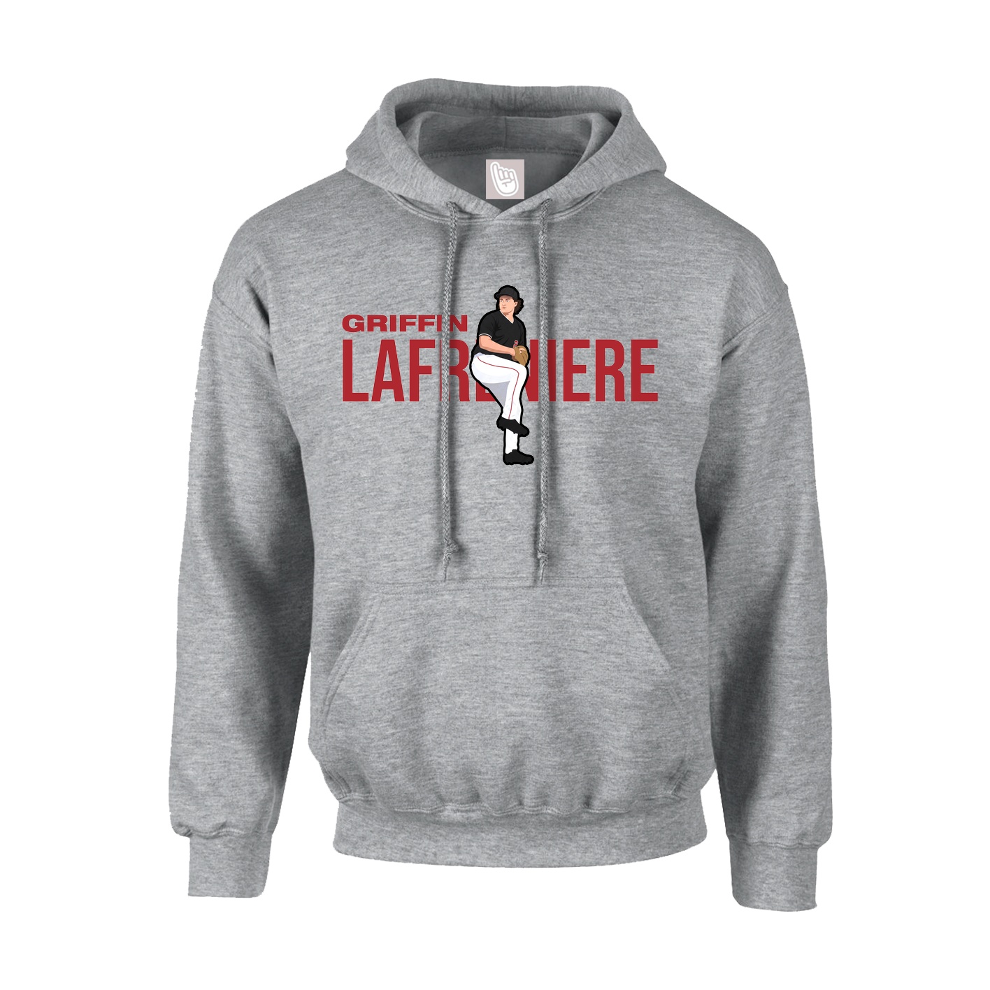Hoodie — Player Name in Grey