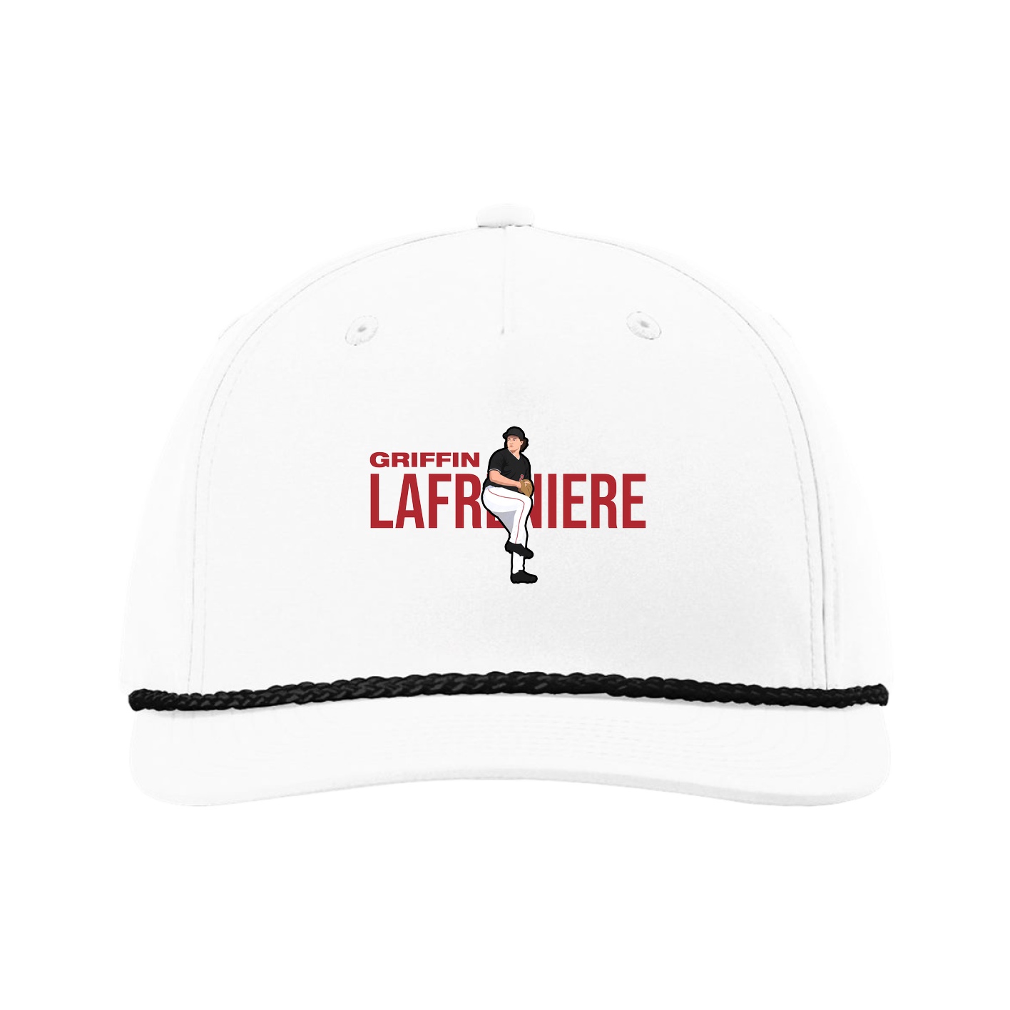 Five-Panel Classic Rope Cap — Player Name in White