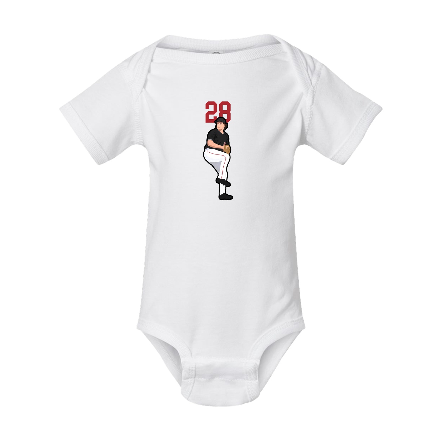 Baby Onesie — Number Top in White