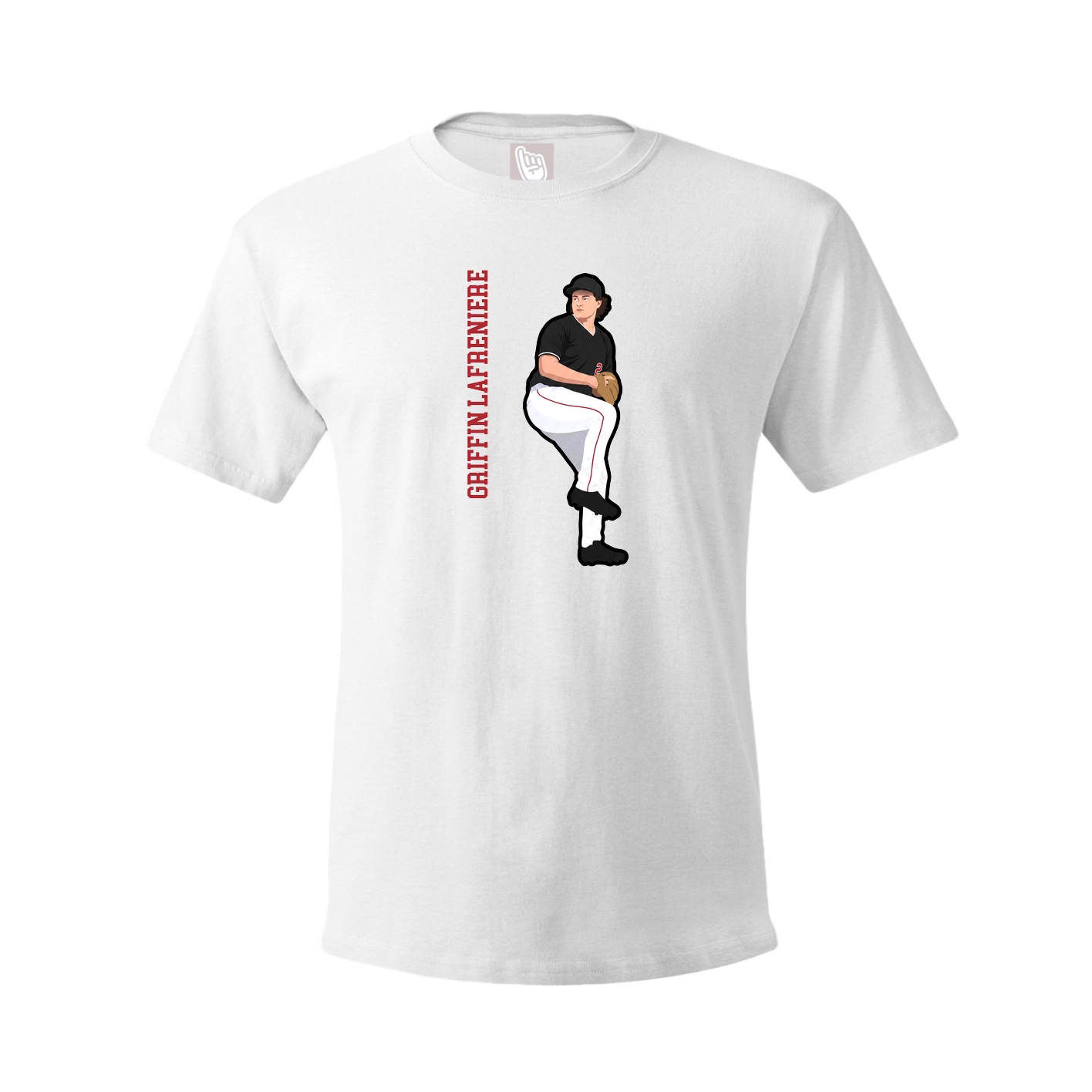 Tee — Name Vertical in White