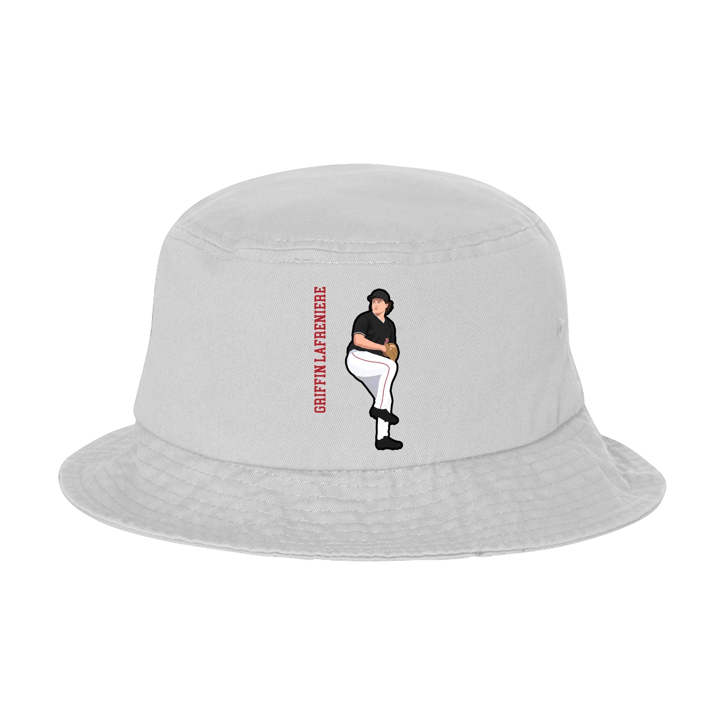 Bucket Cap — Name Vertical in White