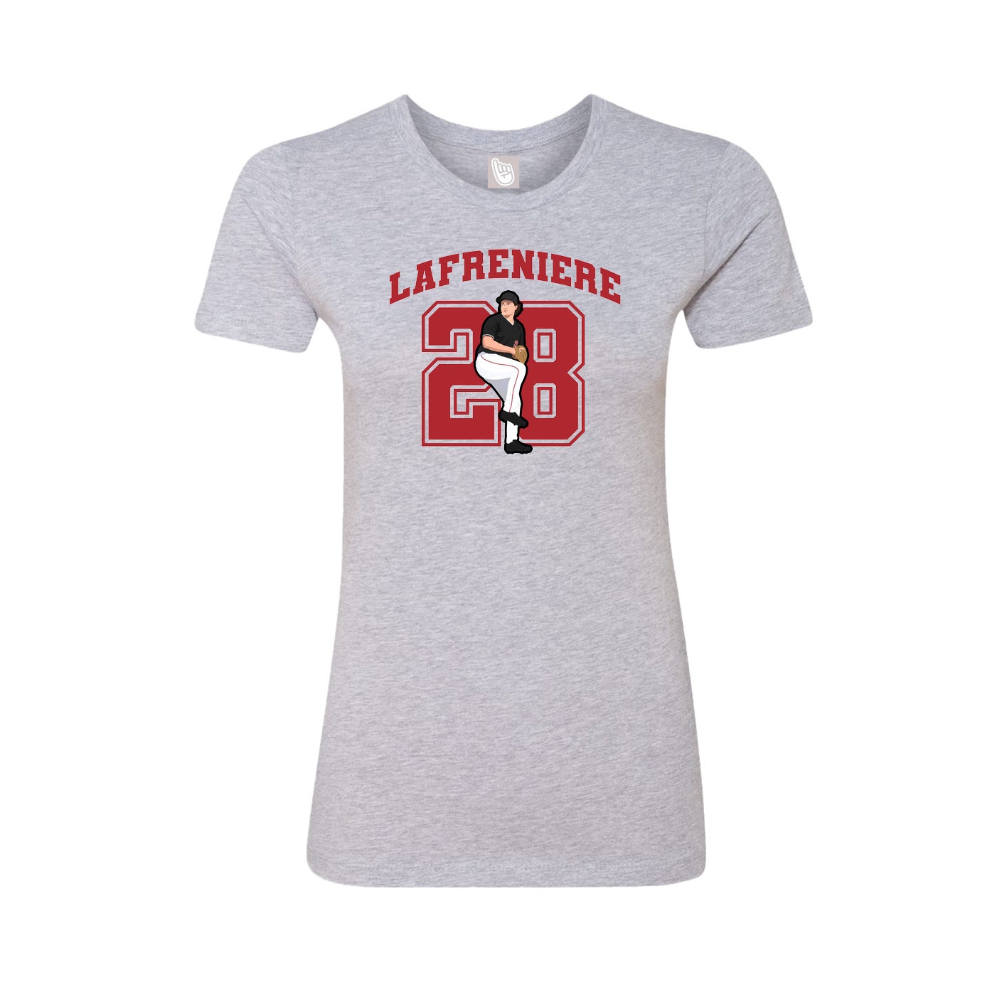 Fitted Women's Tee — Number in Grey
