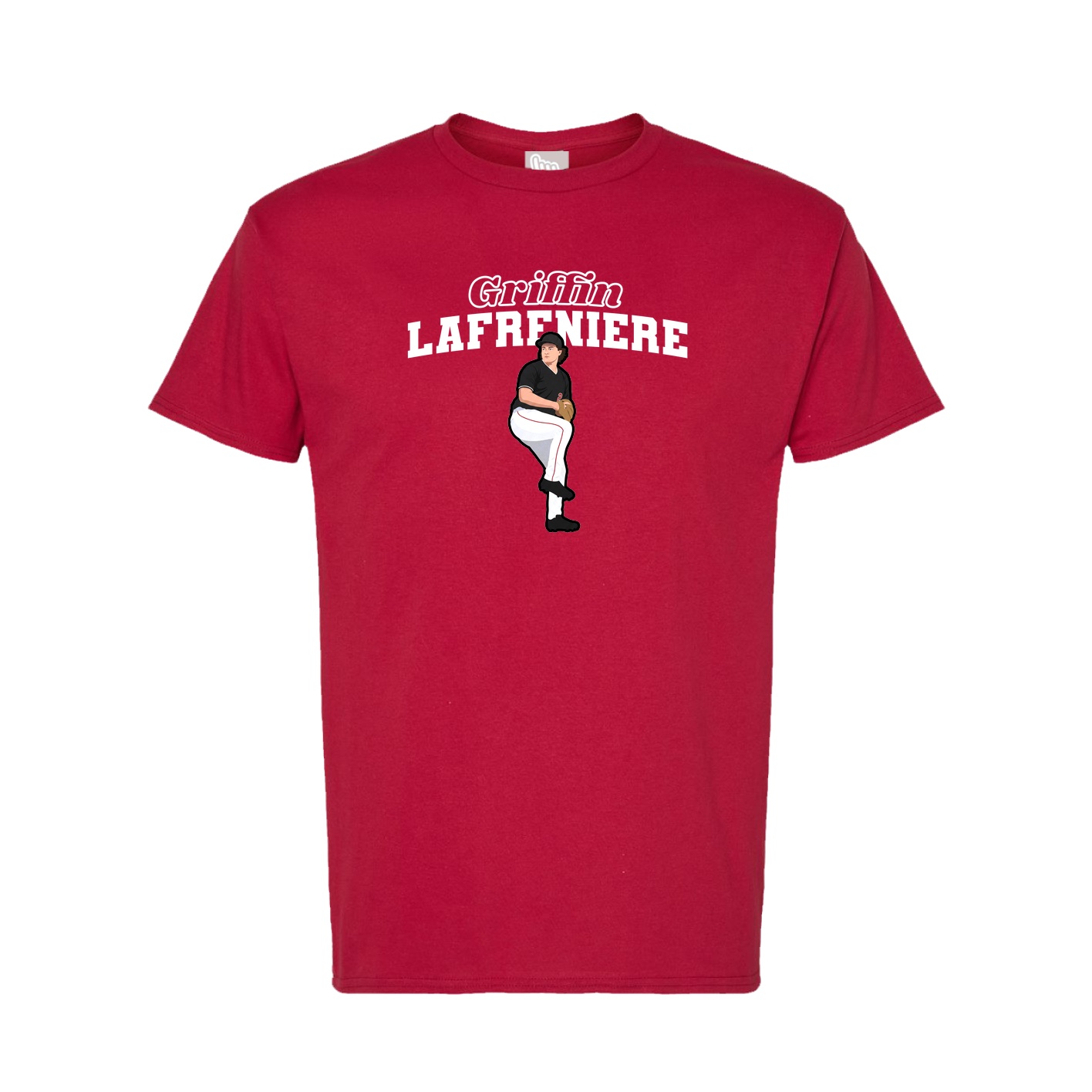 Tee — Name Arch in Crimson
