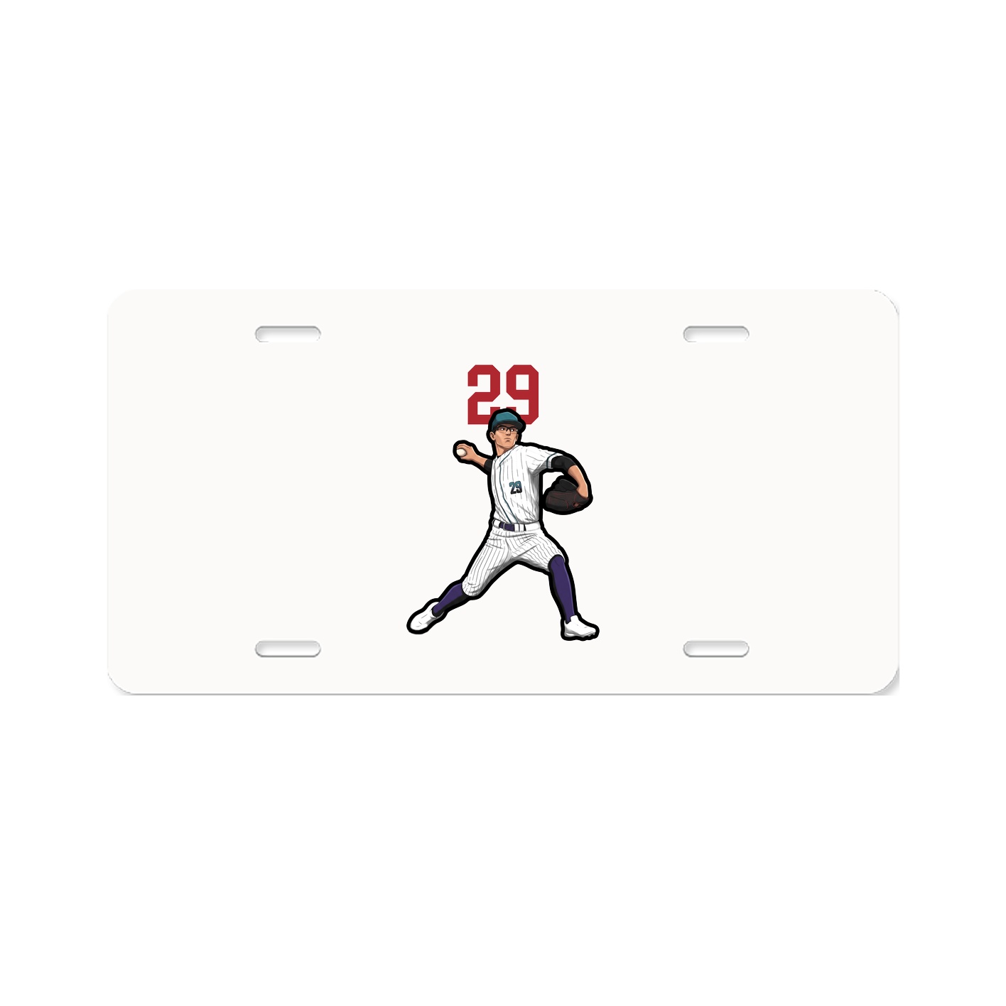 License Plate — Number Top in Classic
