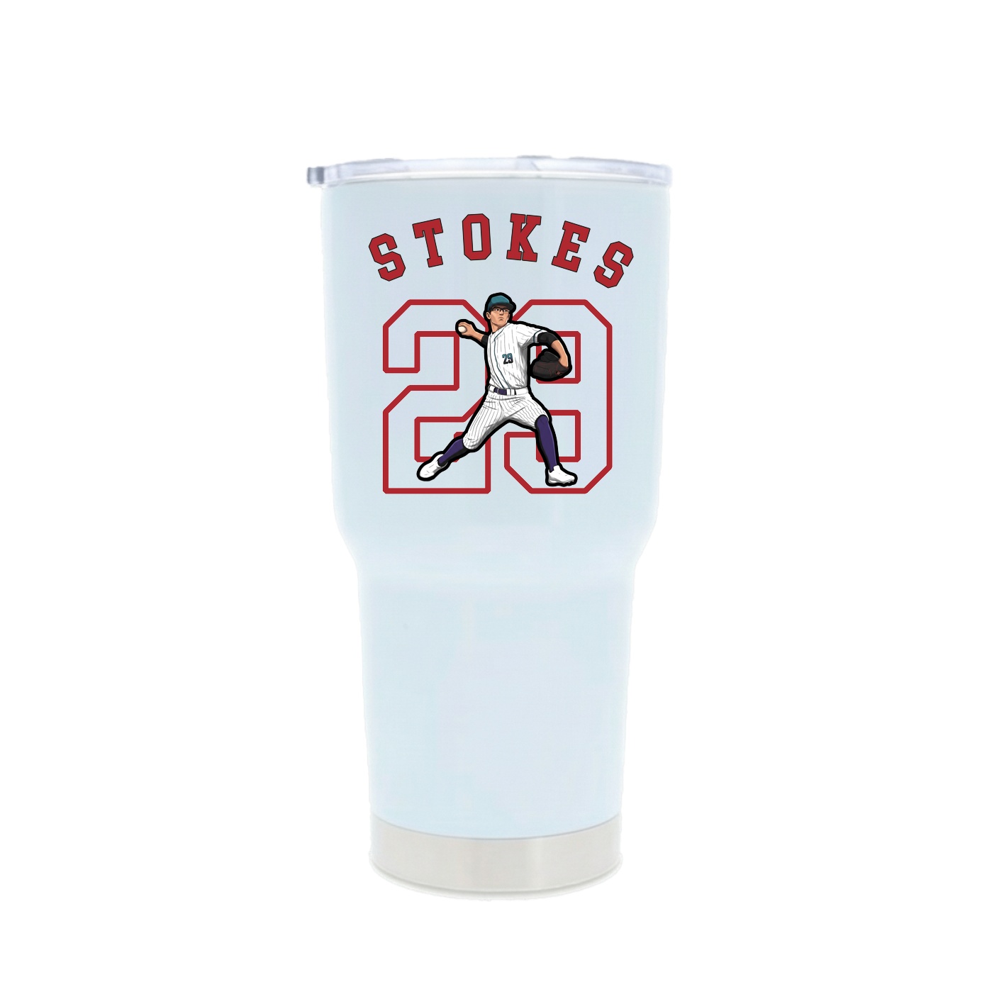 30oz Stainless Steel Tumbler — Shirsey Arch in White