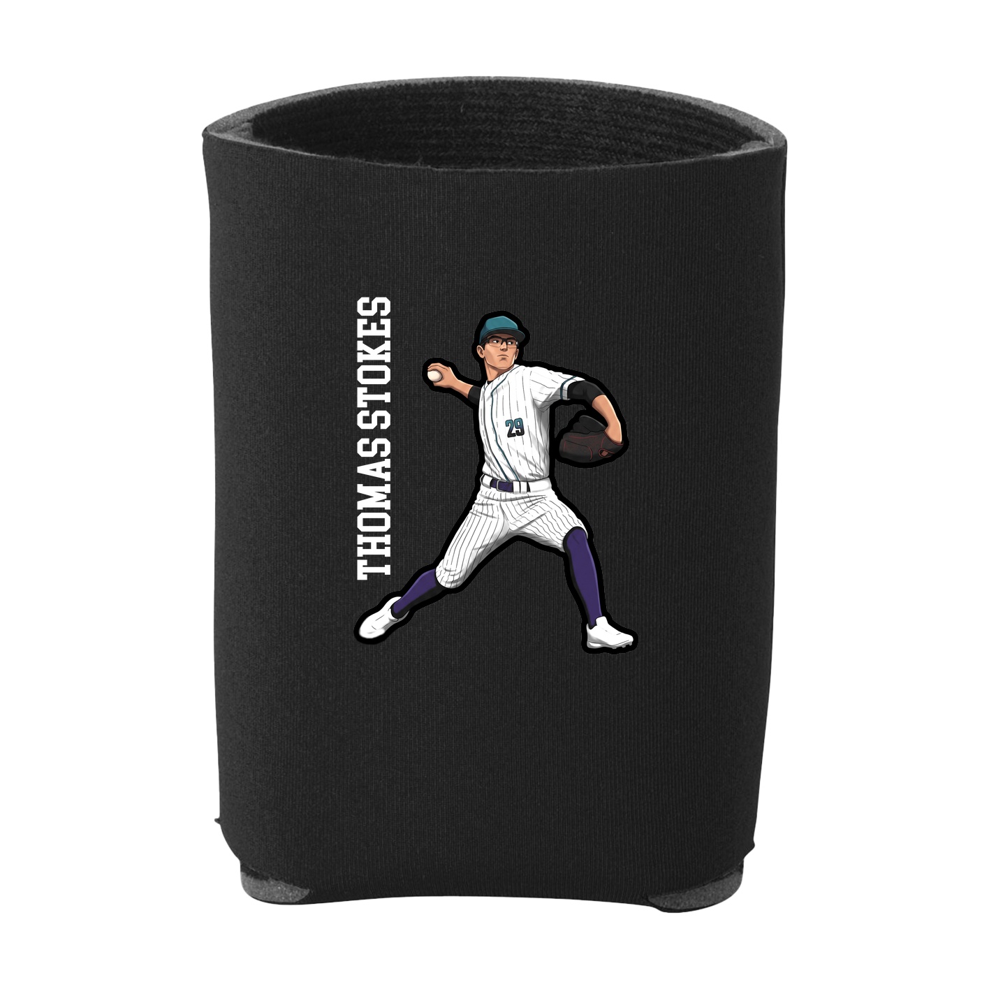 Can Holder — Name Vertical in Black