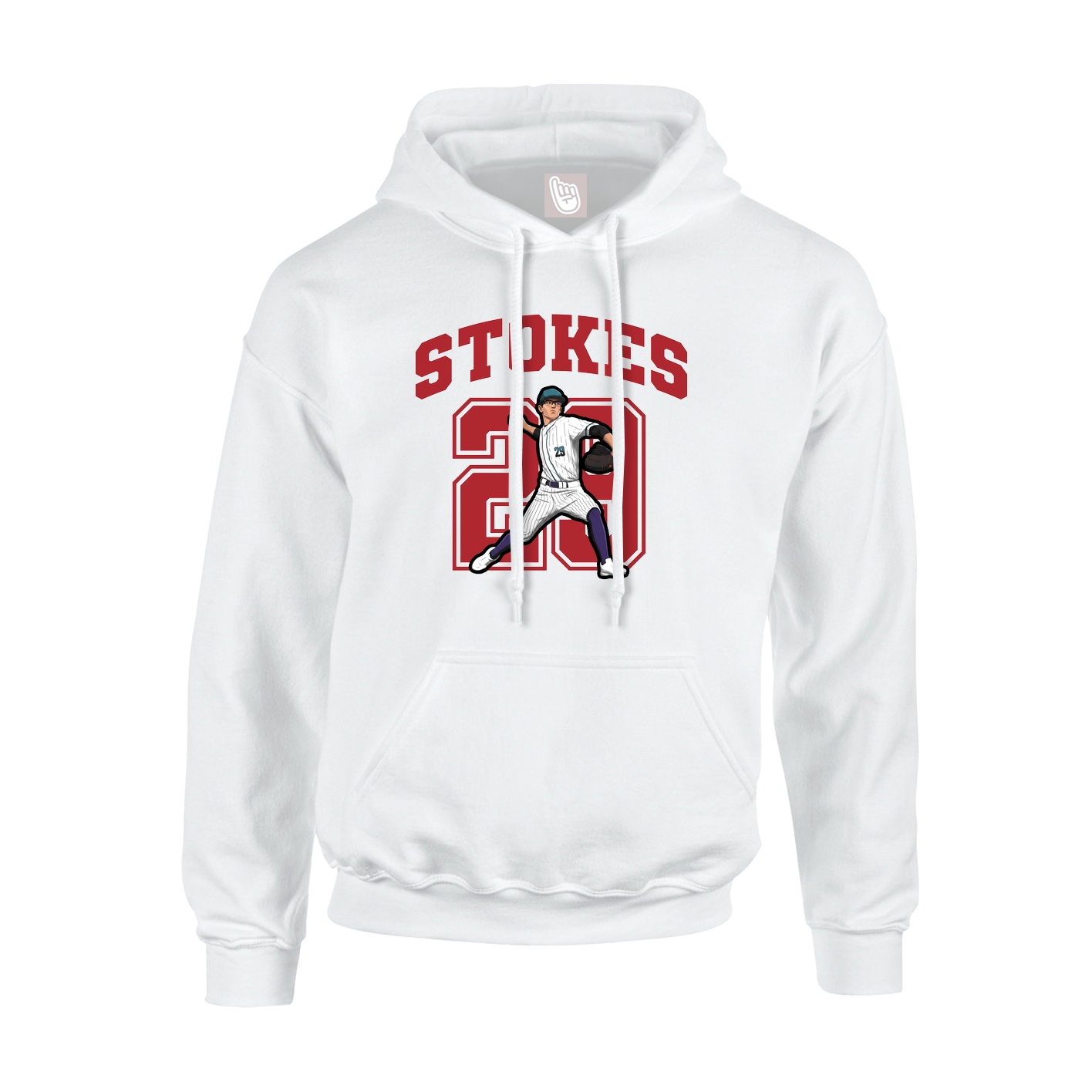 Hoodie — Number in White