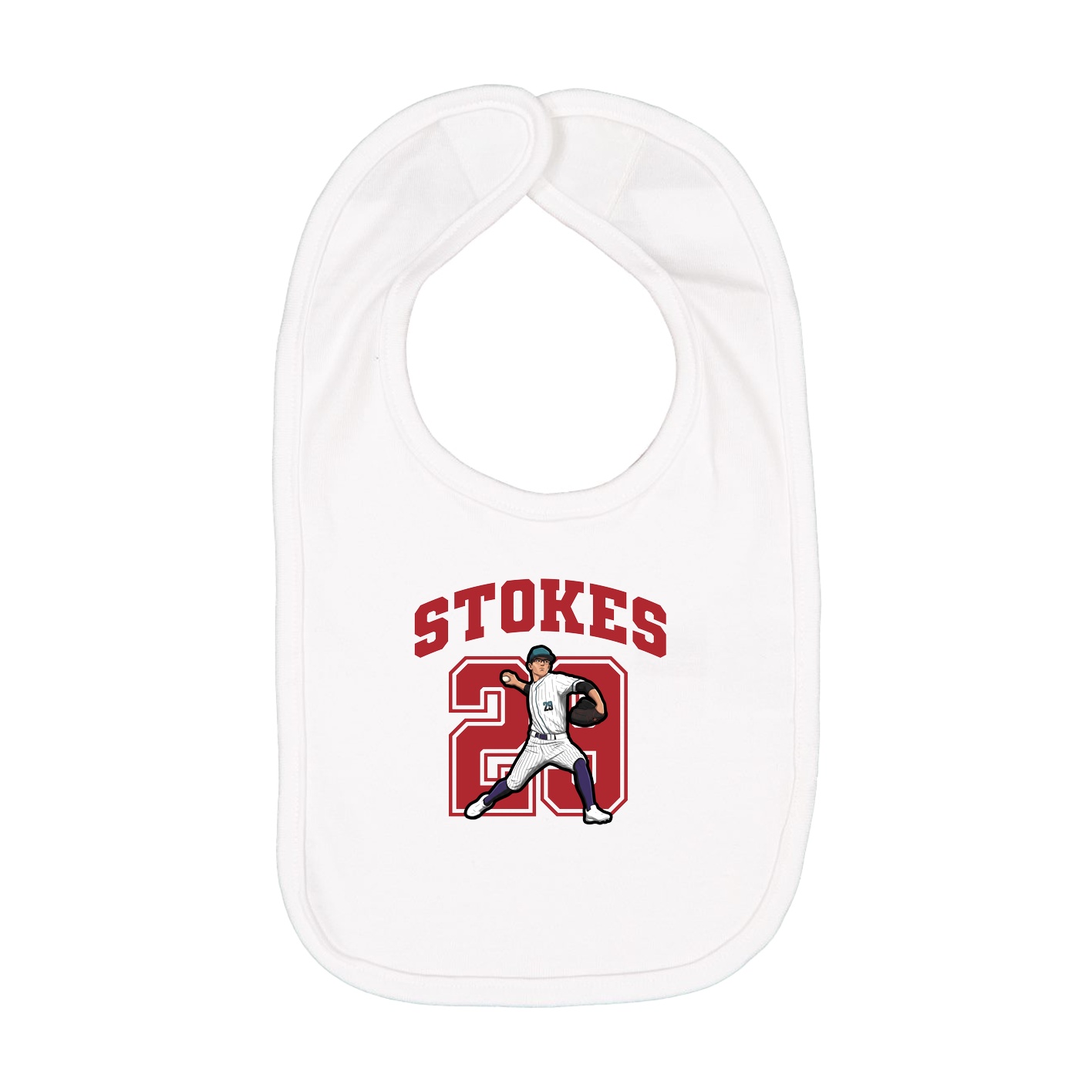Infant Bib — Number in White