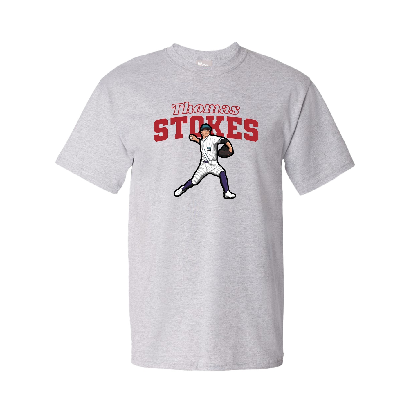 Tee — Name Arch in Grey