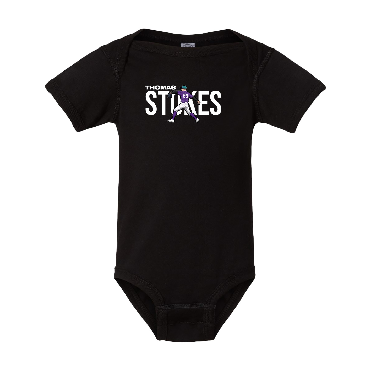 Baby Onesie — Player Name in Black